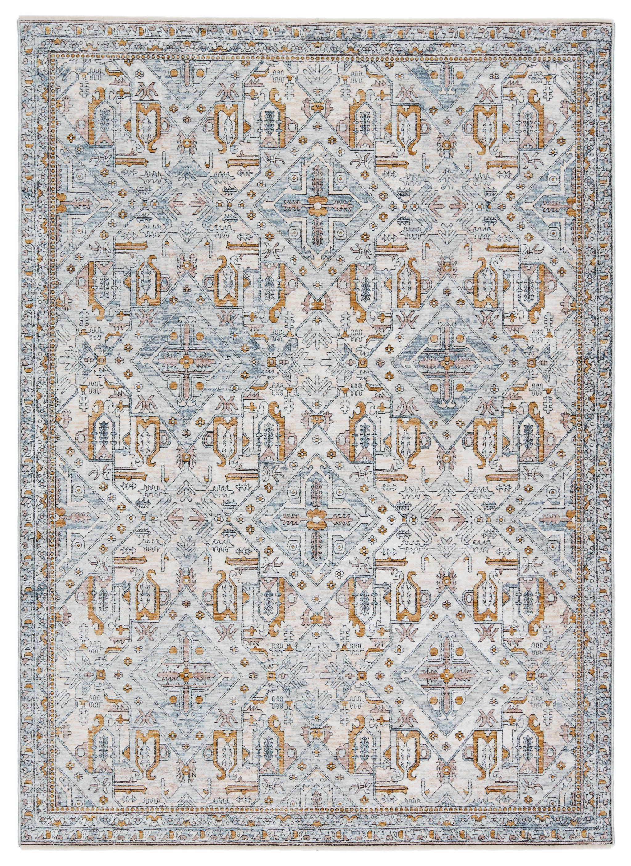 Jaipur Living Branham Lucere Medallion Blue / Gold 3' X 10' Rug