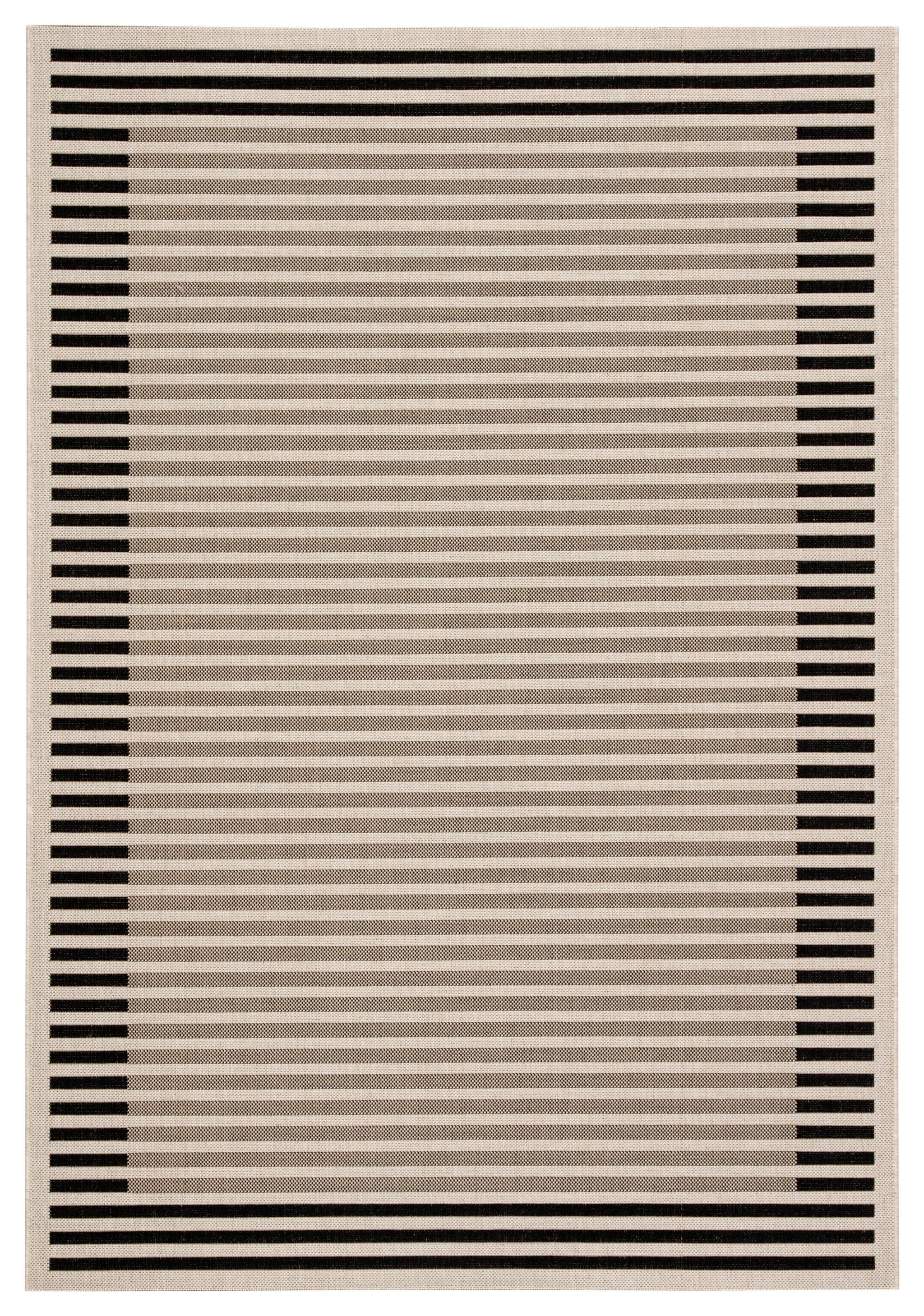 Jaipur Living Catamaran Fathom Border Ivory / Black 2' X 3'7" Rug