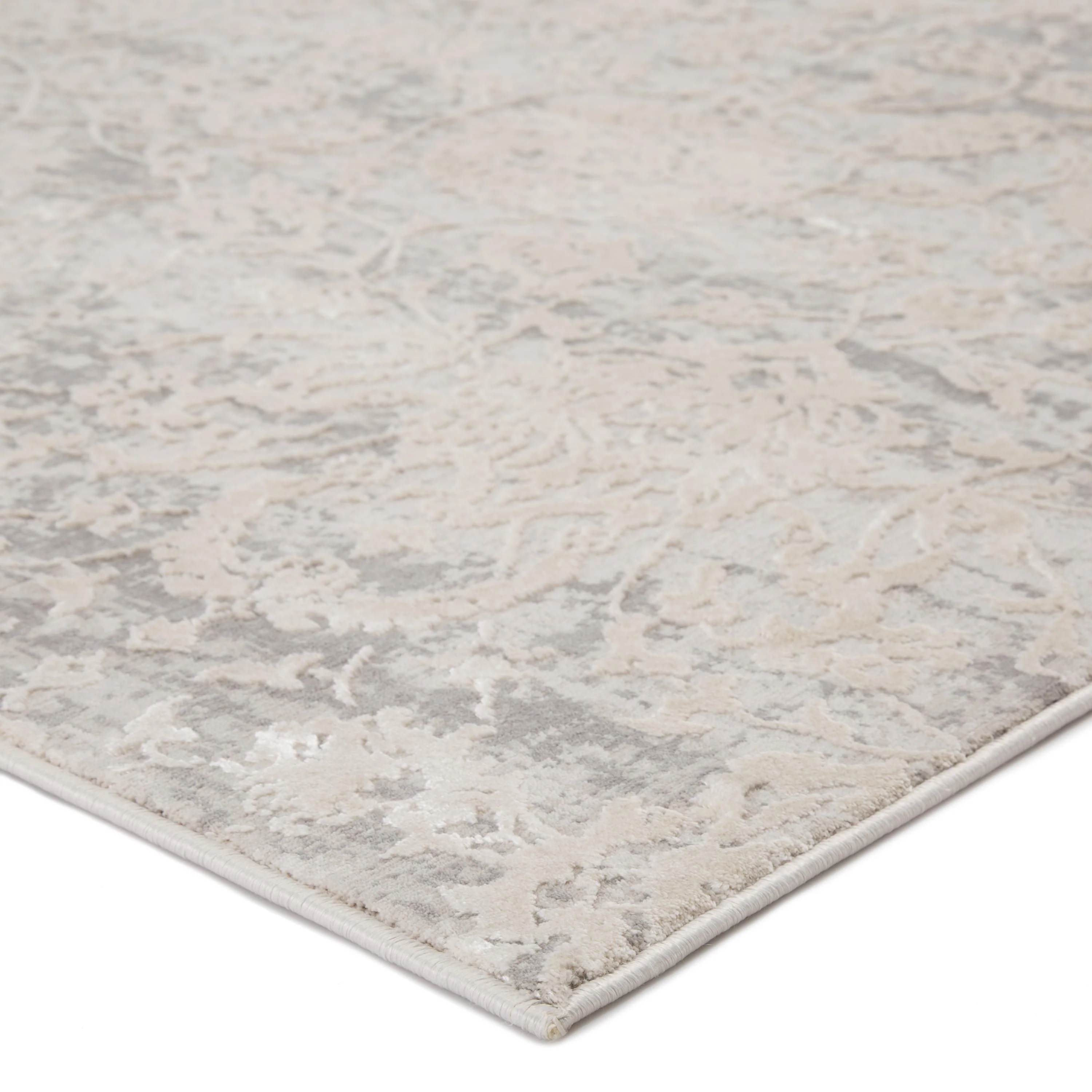 Jaipur Living Cirque Alonsa Floral Gray / White 6'7" X 9'6" Rug - Image 2