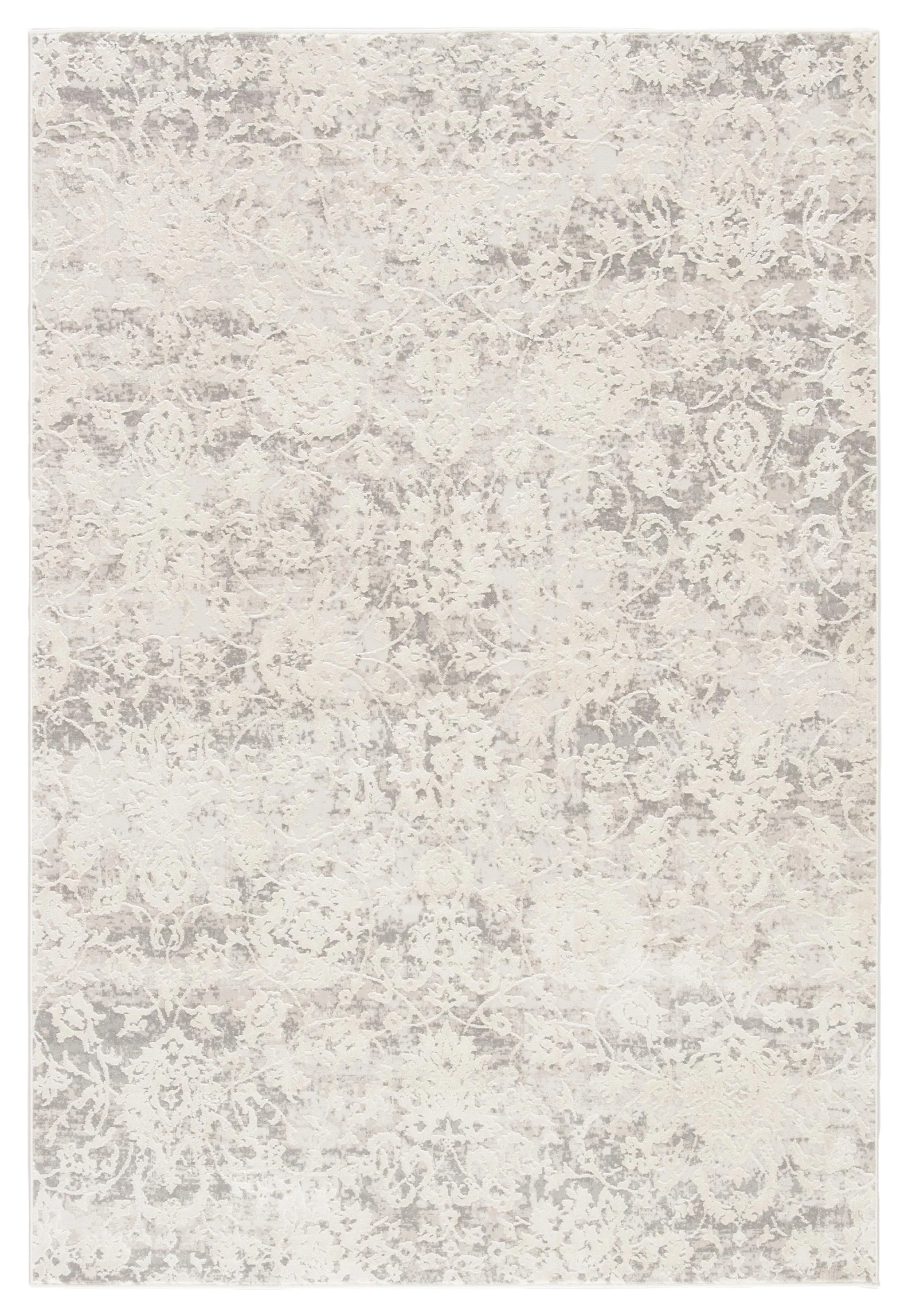 Jaipur Living Cirque Alonsa Floral Gray / White 6'7" X 9'6" Rug - Image 3