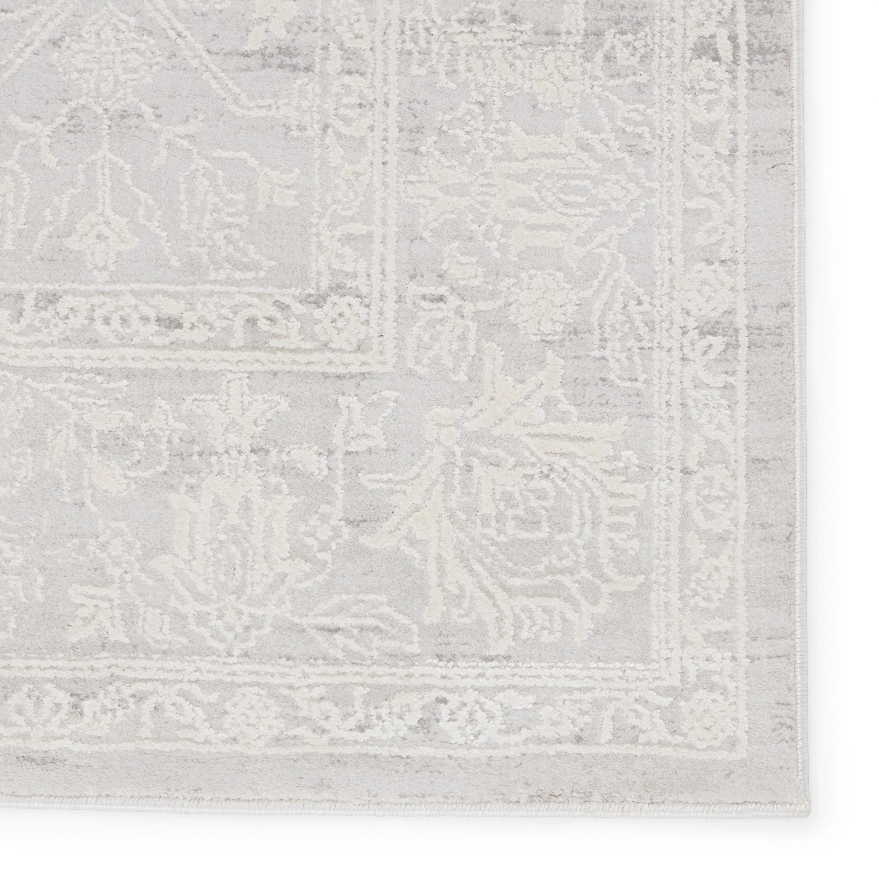 Jaipur Living Cirque Riella Trellis Light Gray / Cream 6'7" X 9'6" Rug - Image 4