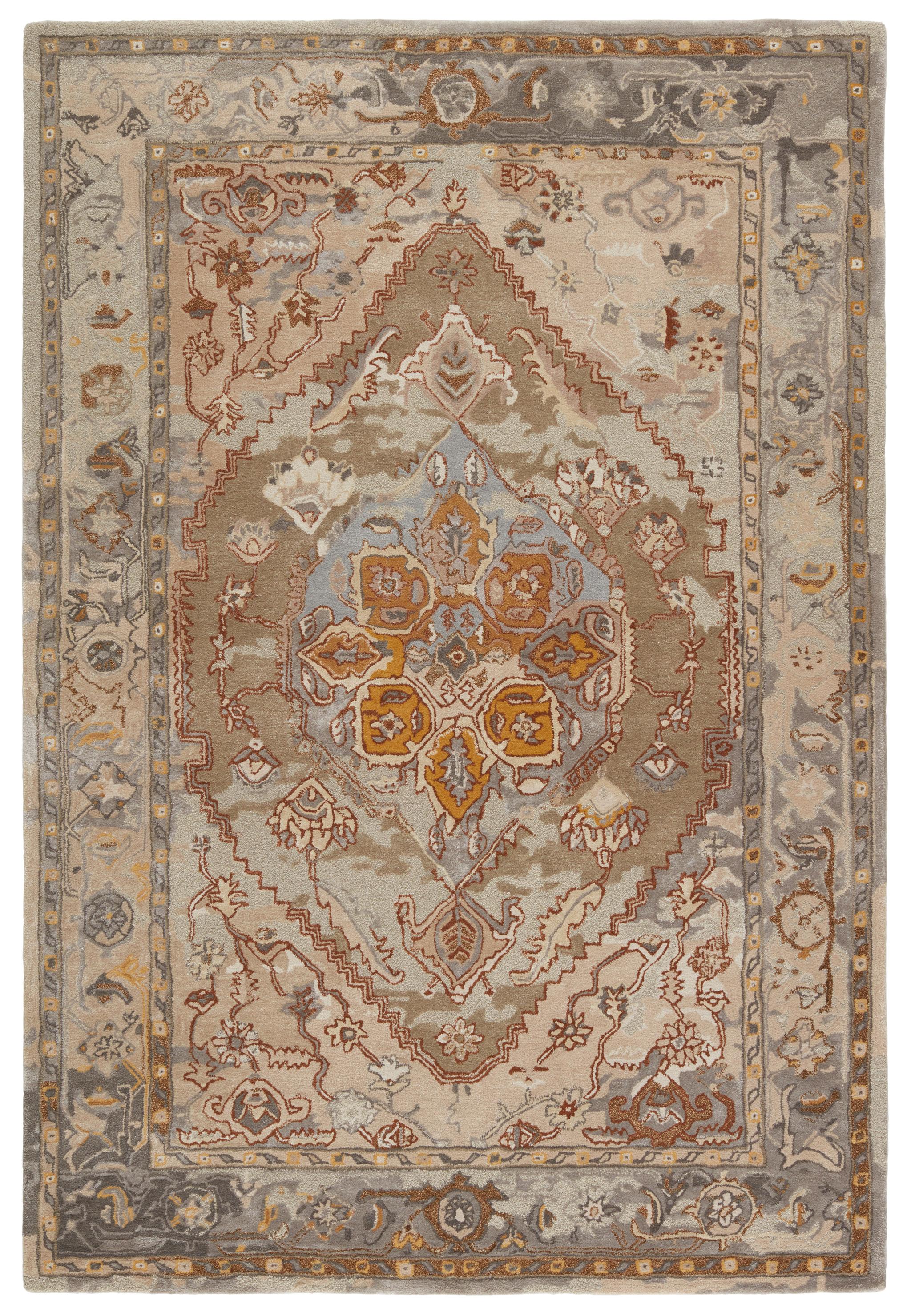 Jaipur Living Citrine Raisa Border Taupe / Gold 5' X 8' Rug - Image 2