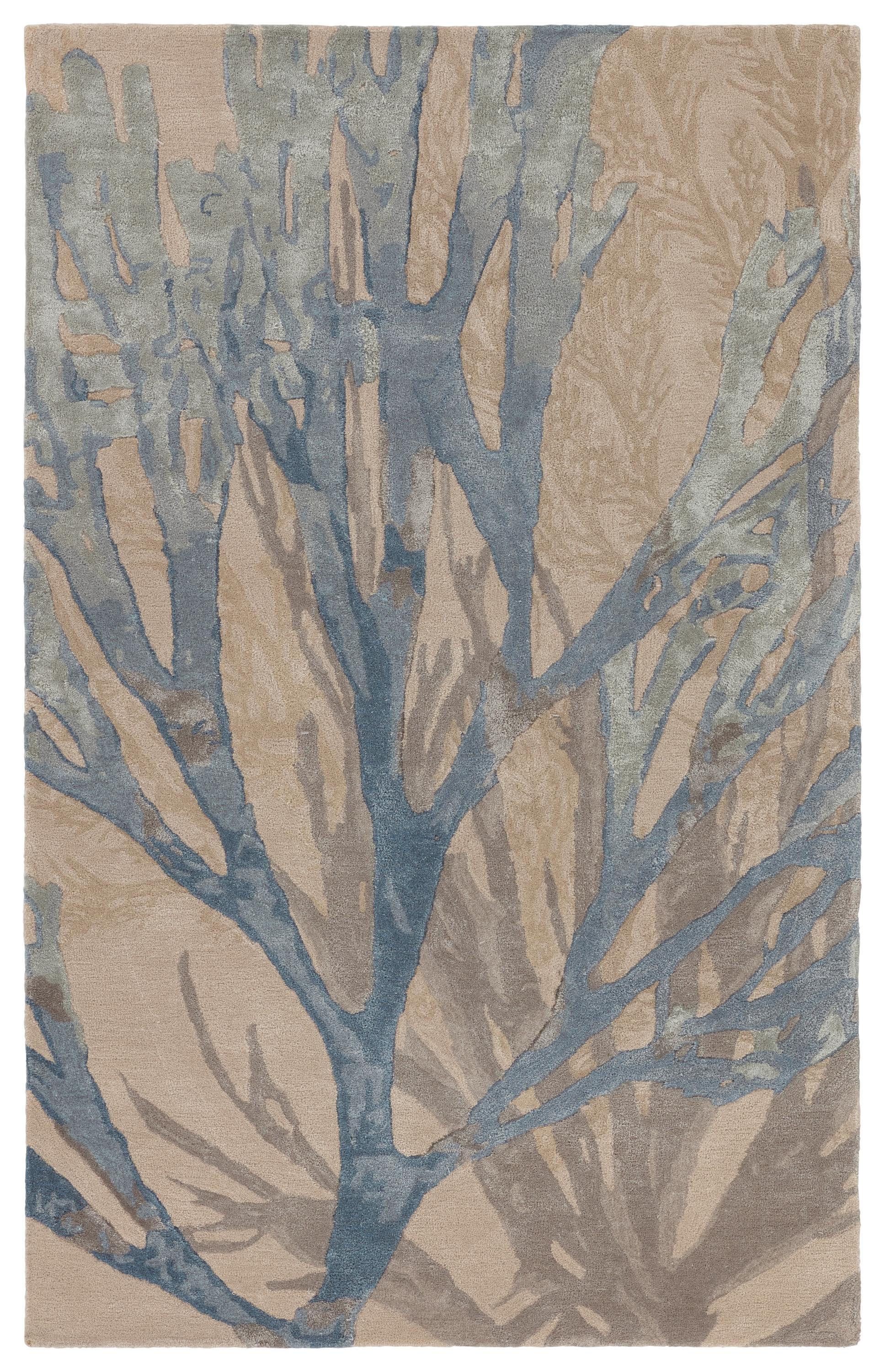 Jaipur Living Delray Atoll Abstract Blue / Tan 9' X 12' Rug