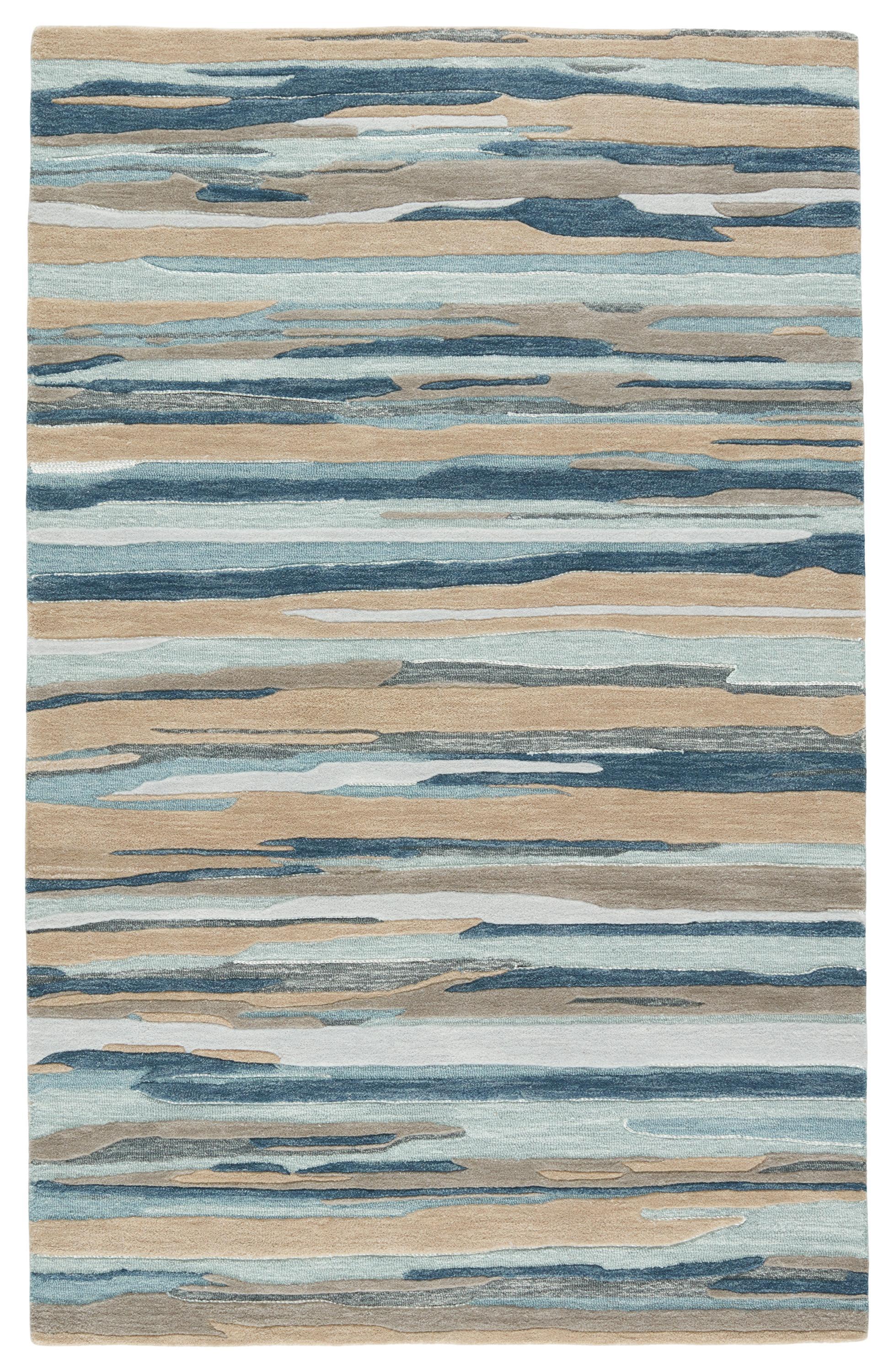 Jaipur Living Fragment Rhine Abstract Blue / Beige 10' X 14' Rug