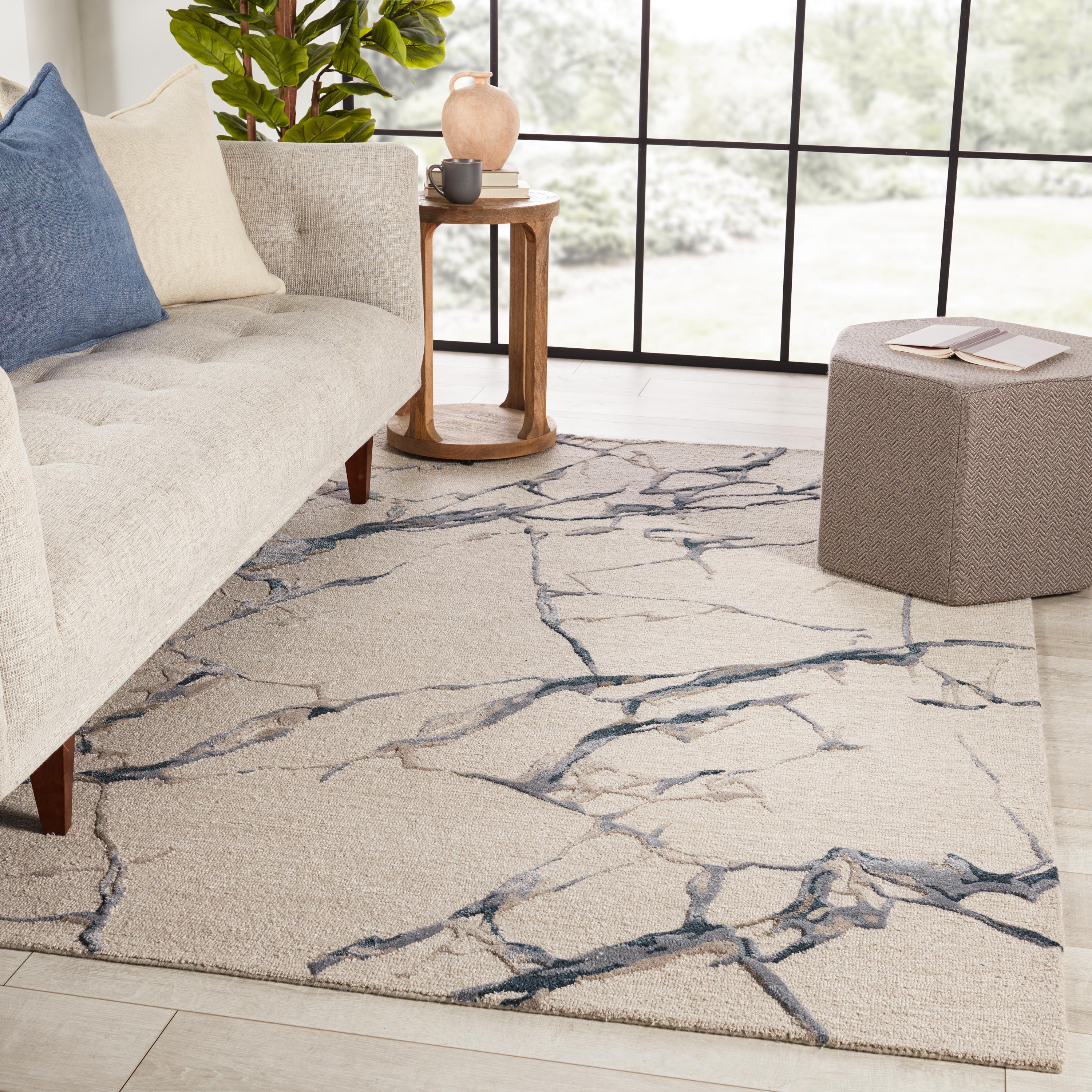 Jaipur Living Fragment Shattered Light Gray / Blue 9' X 12' Rug - Image 3