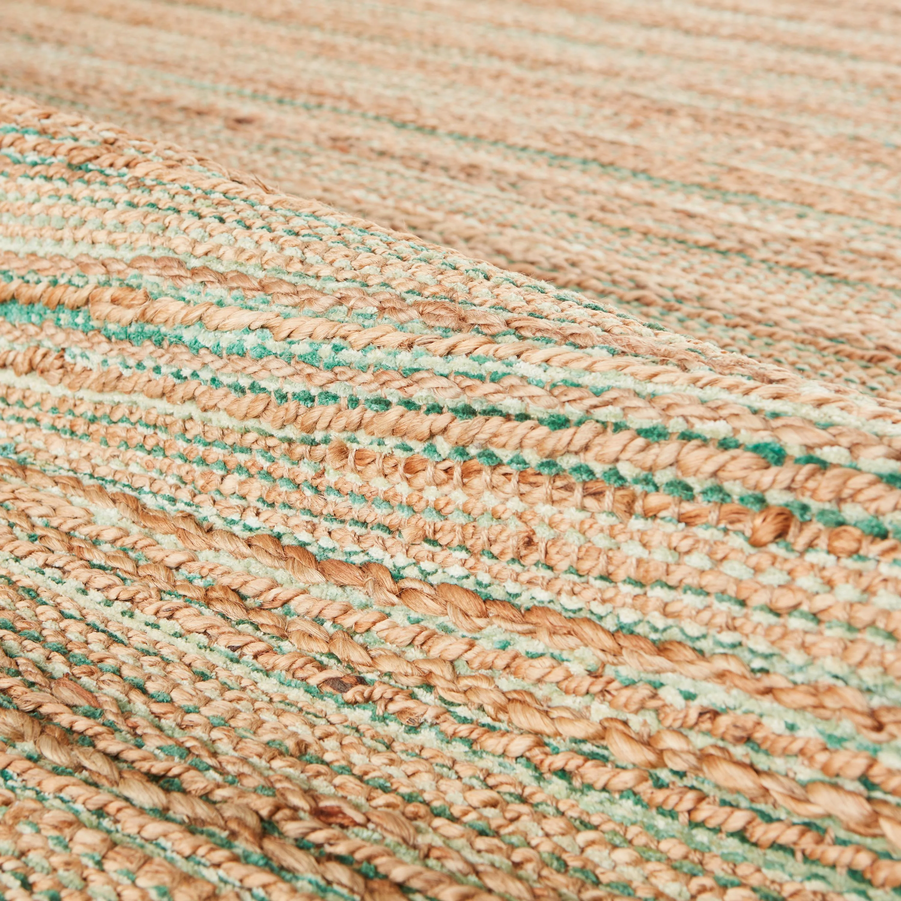 Jaipur Living Himalaya Canterbury Stripes Tan / Green 10' X 14' Rug - Image 3