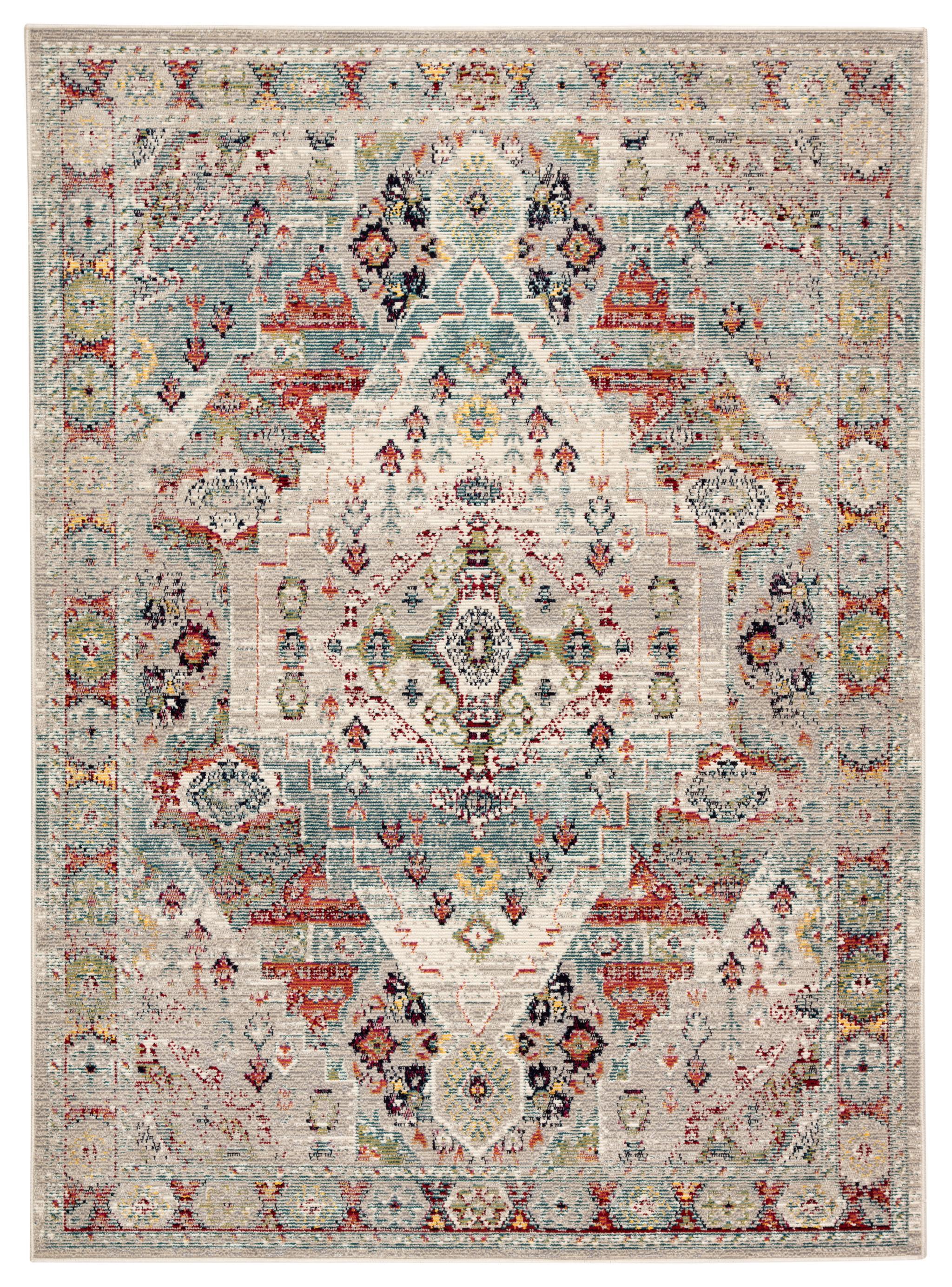 Jaipur Living Indie Farra Border Multicolor / Green 7'10" X 9'10" Rug