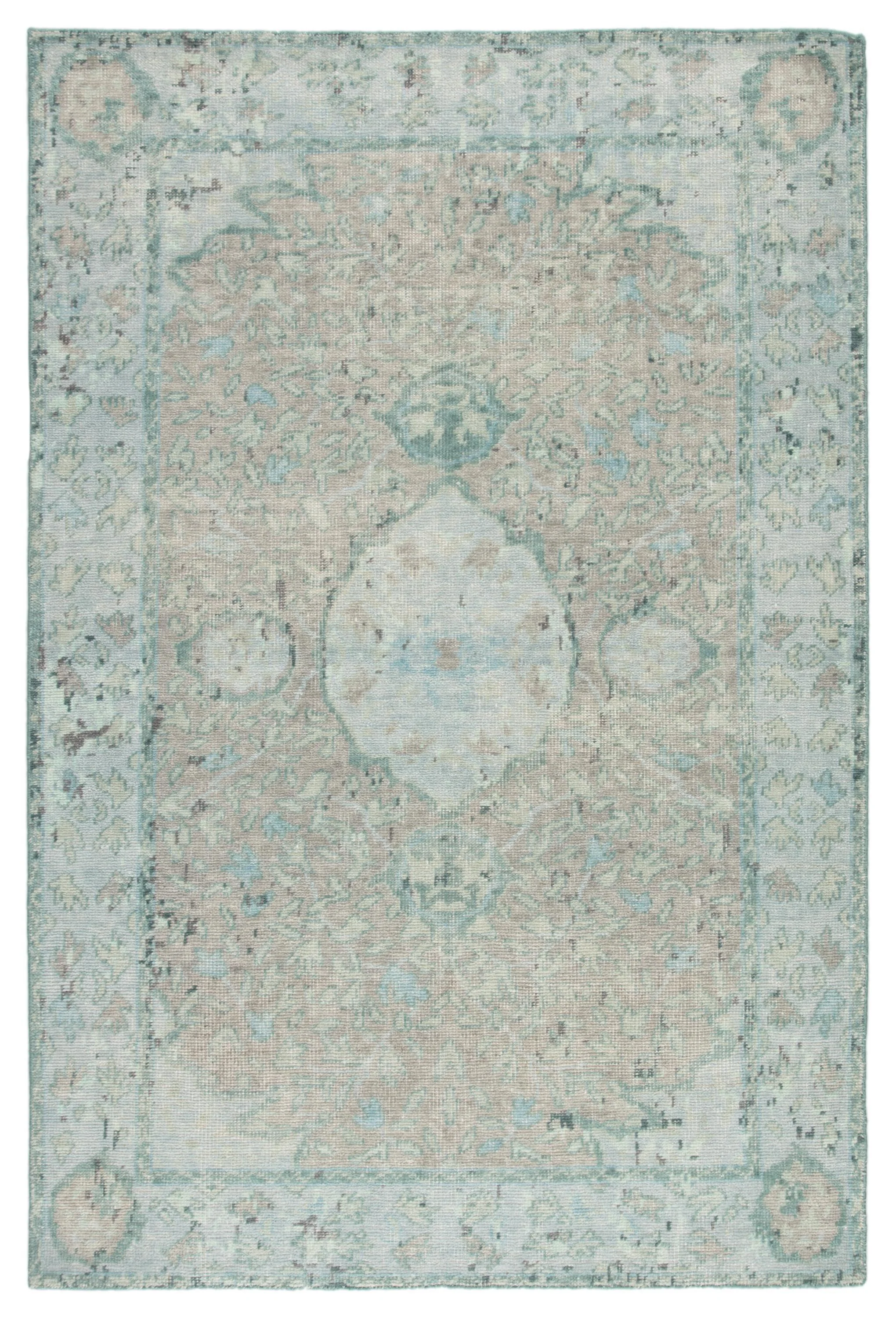 Jaipur Living Kai Alessia Abstract Aqua / Beige 2' X 3' Rug