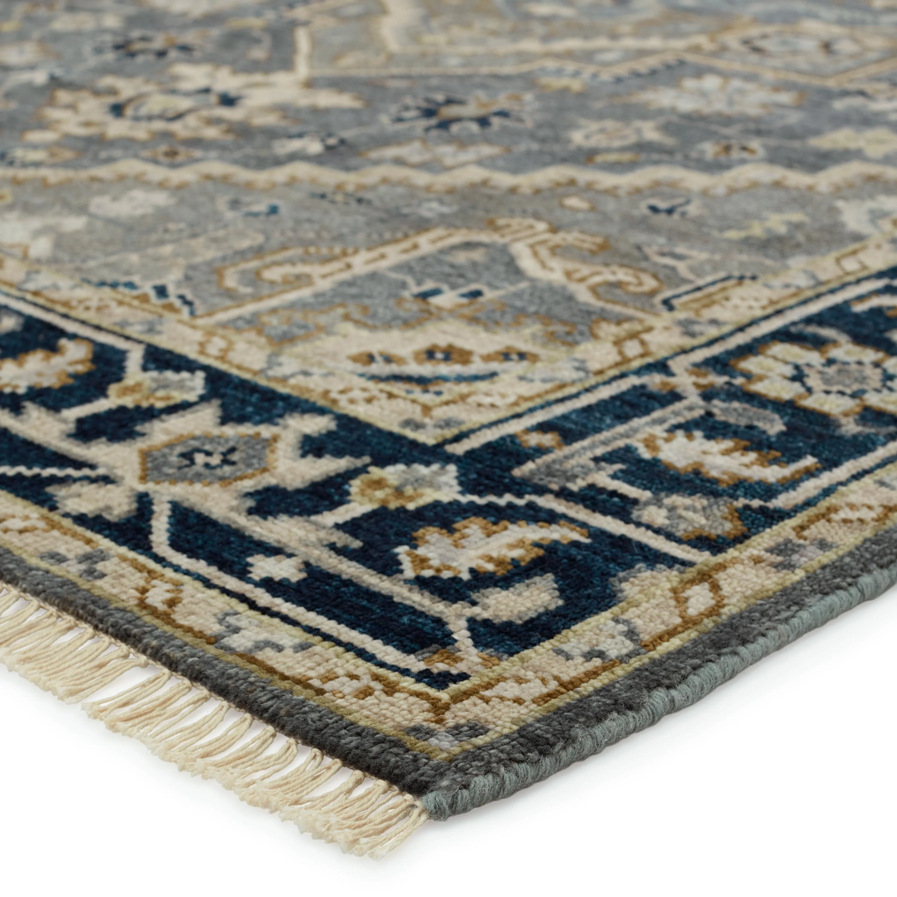 Jaipur Living Liberty Andrews Border Gray / Brown 9' X 12' Rug - Image 2