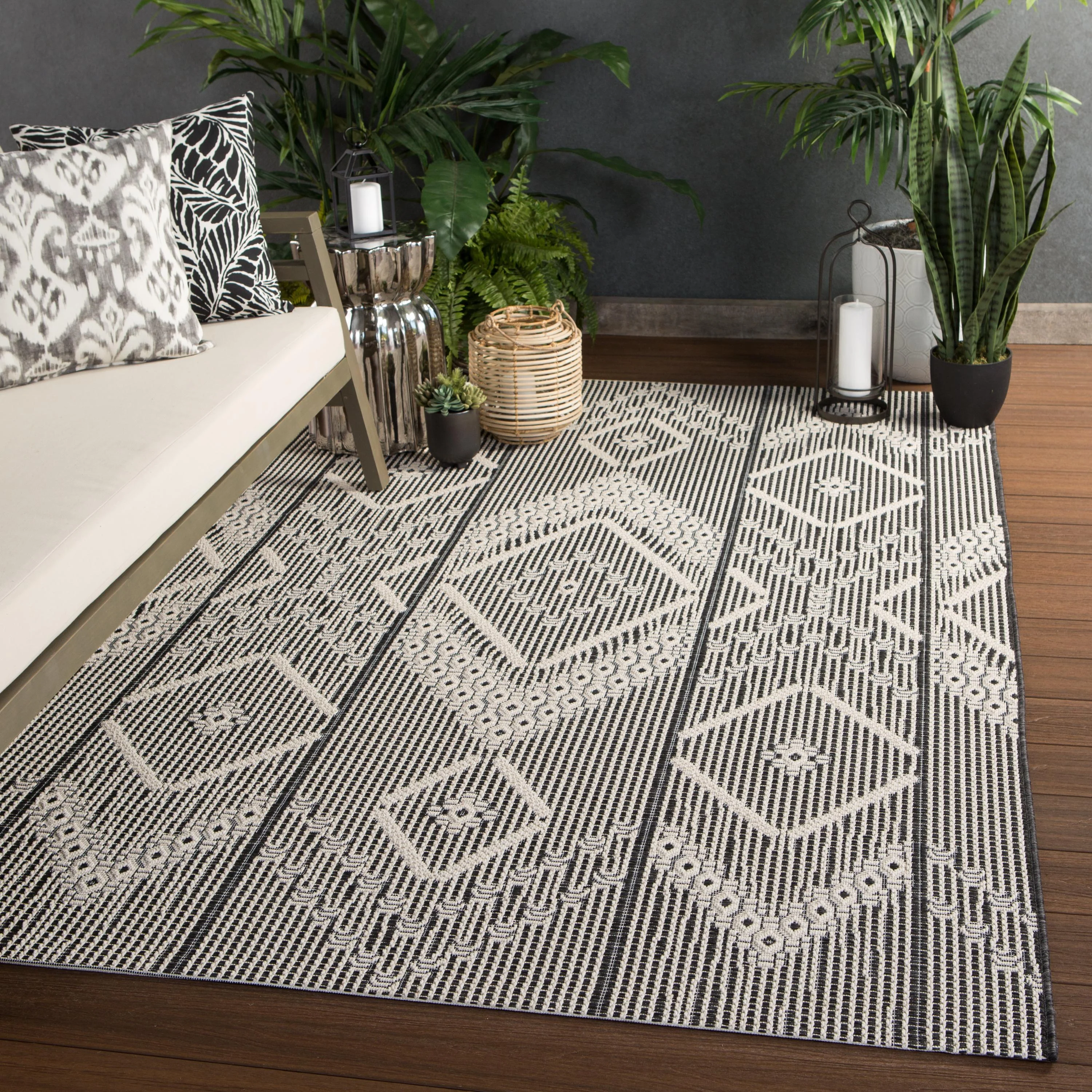 Jaipur Living Monteclair Shiloh Geometric Dark Gray / Cream 2' X 3'7" Rug - Image 4