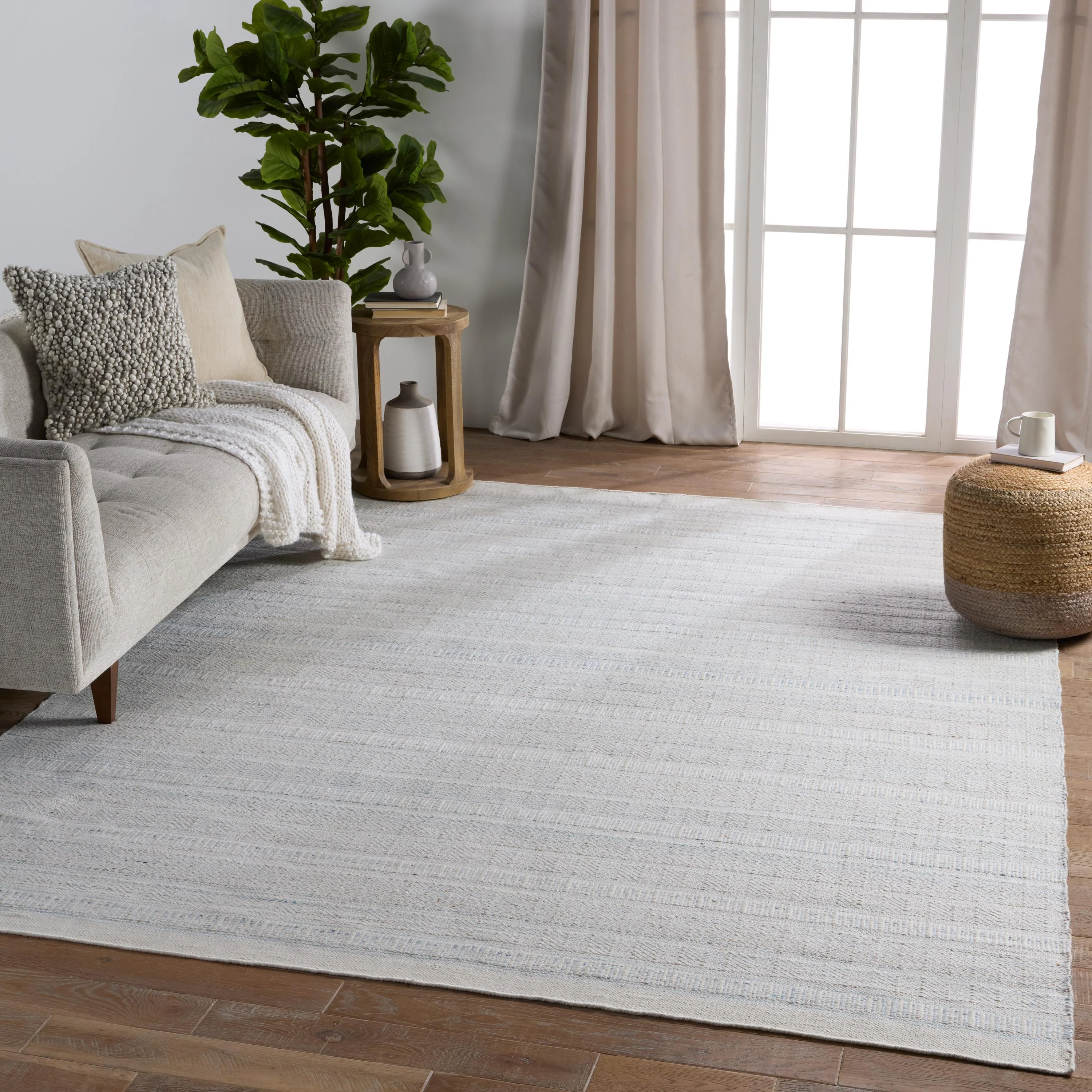 Jaipur Living Penrose Parson Geometric Light Blue / Ivory 10' X 14' Rug - Image 5