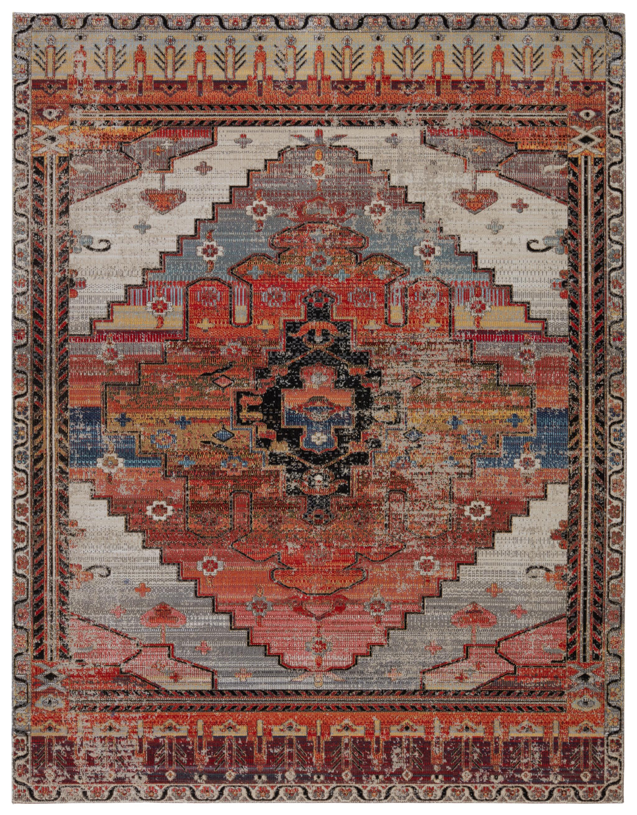 Jaipur Living Polaris Cicero Tribal Multicolor / Orange 7'6" X 9'6" Rug - Image 8