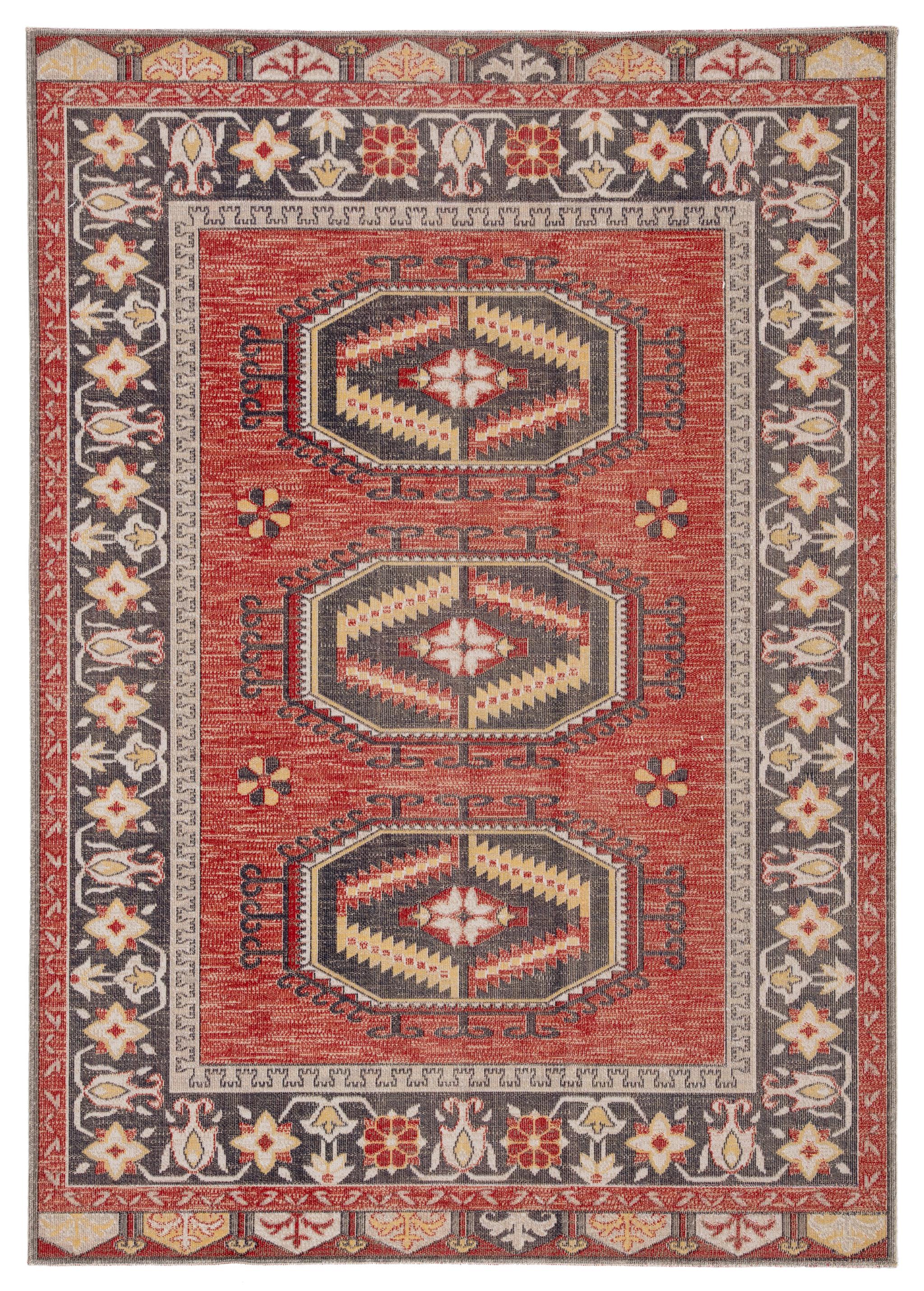 Jaipur Living Polaris Miner Border Red / Yellow 9'10" X 14' Rug - Image 2