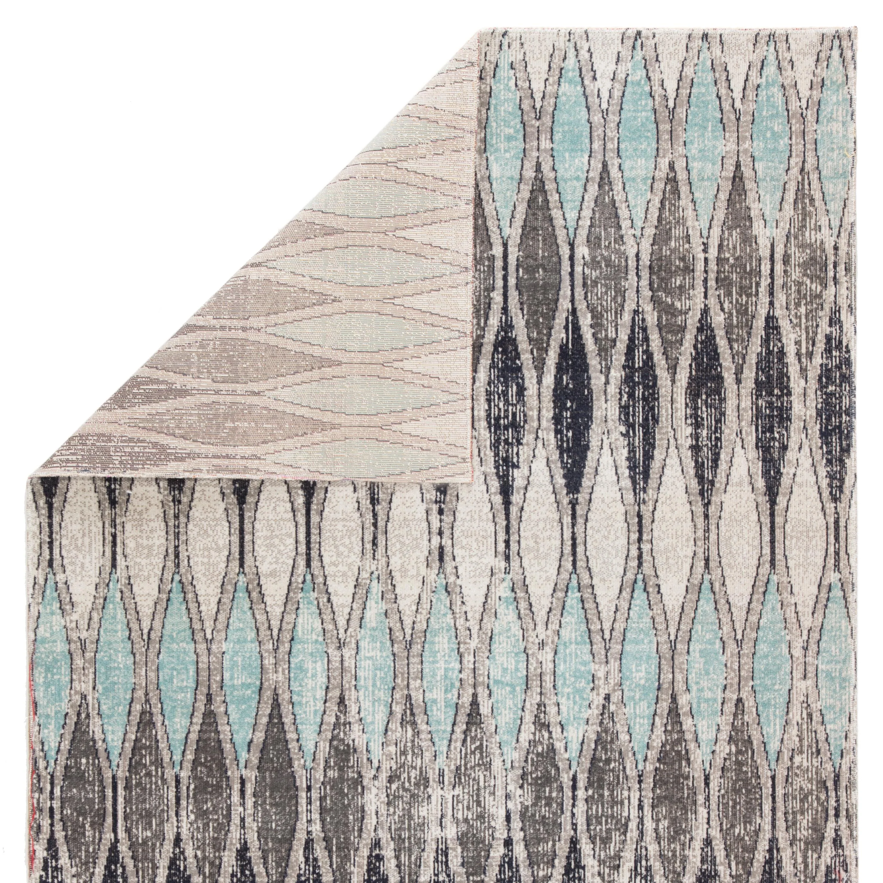 Jaipur Living Polaris Norwich Trellis Gray / Blue 7'10" Rnd Rug - Image 2