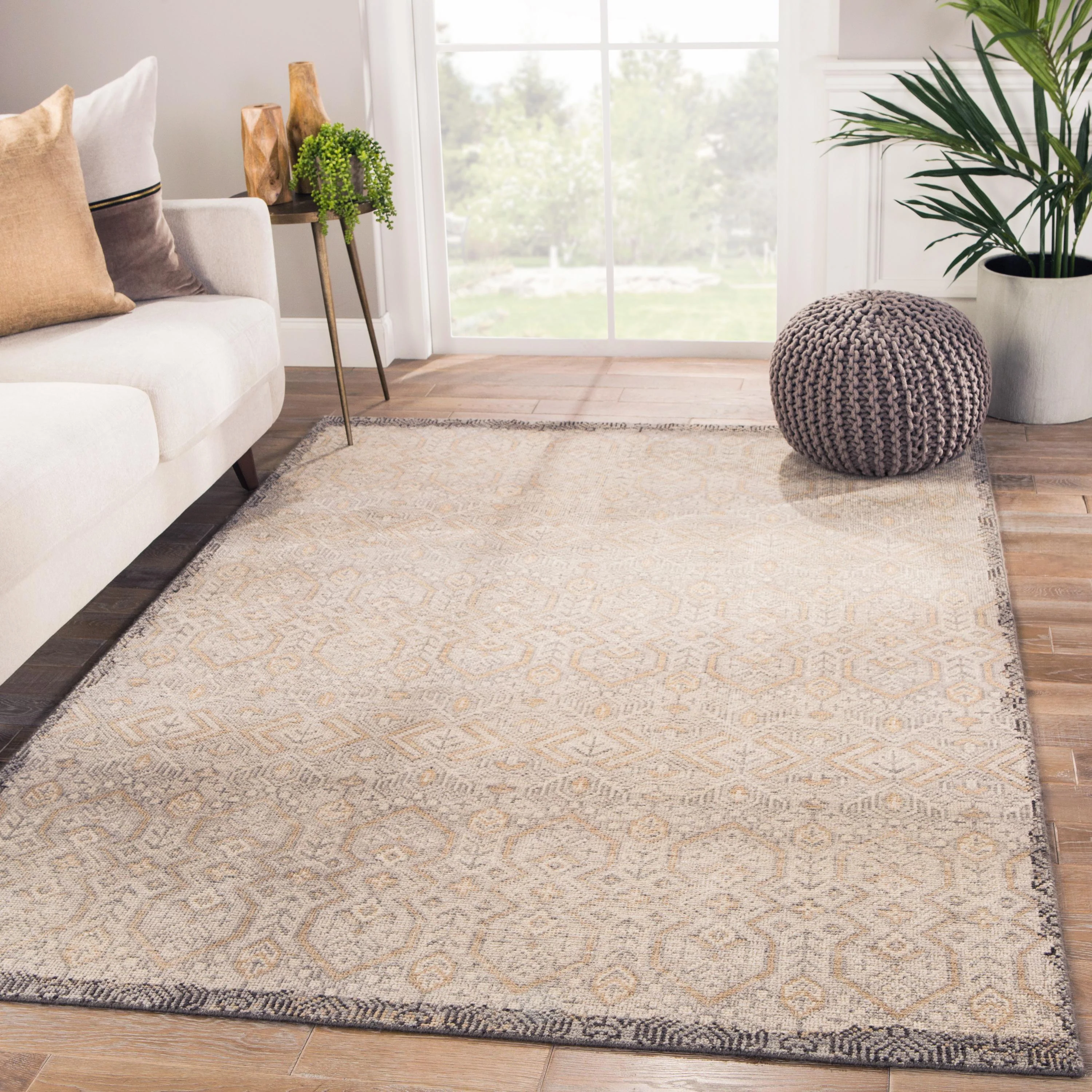 Jaipur Living Revolution Prospect Border Gray / Gold 5' X 8' Rug - Image 5