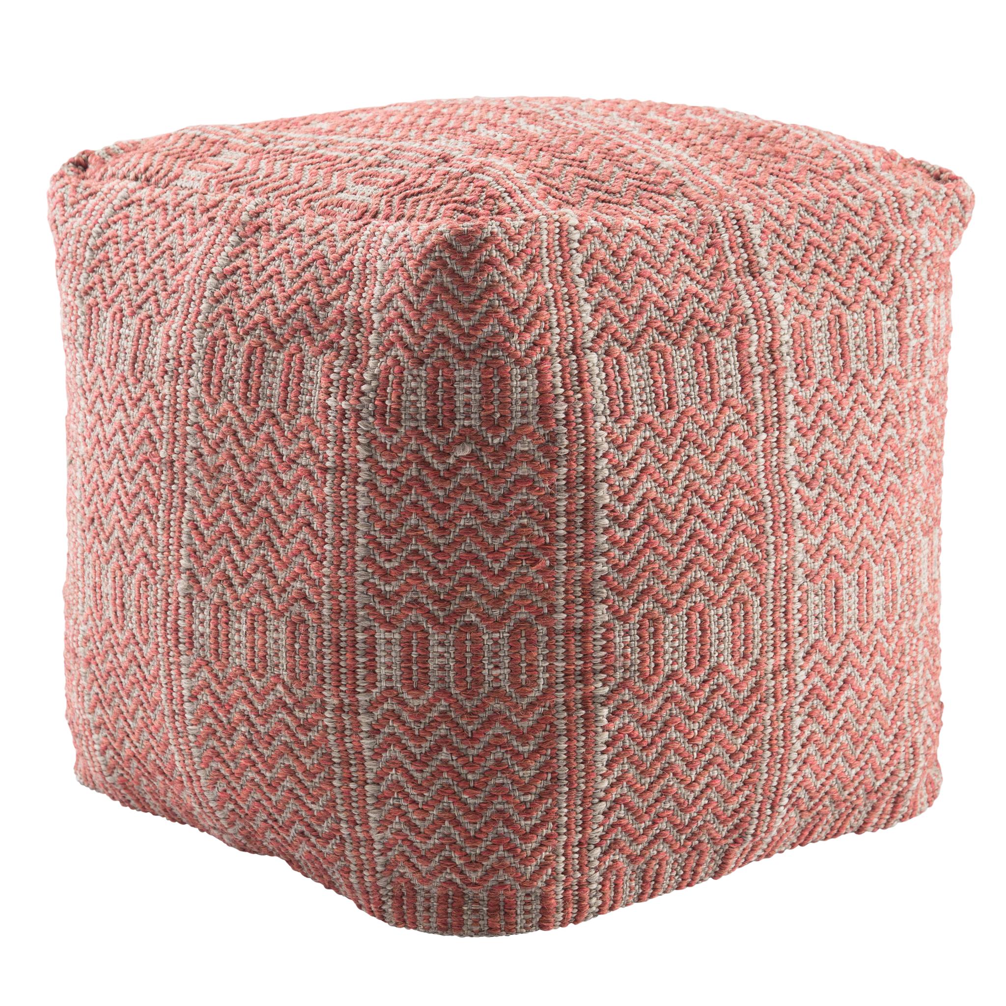 Jaipur Living Roanoke Destrie Chevron Red / Light Gray 18" X 18" X 18" Furniture - Image 3