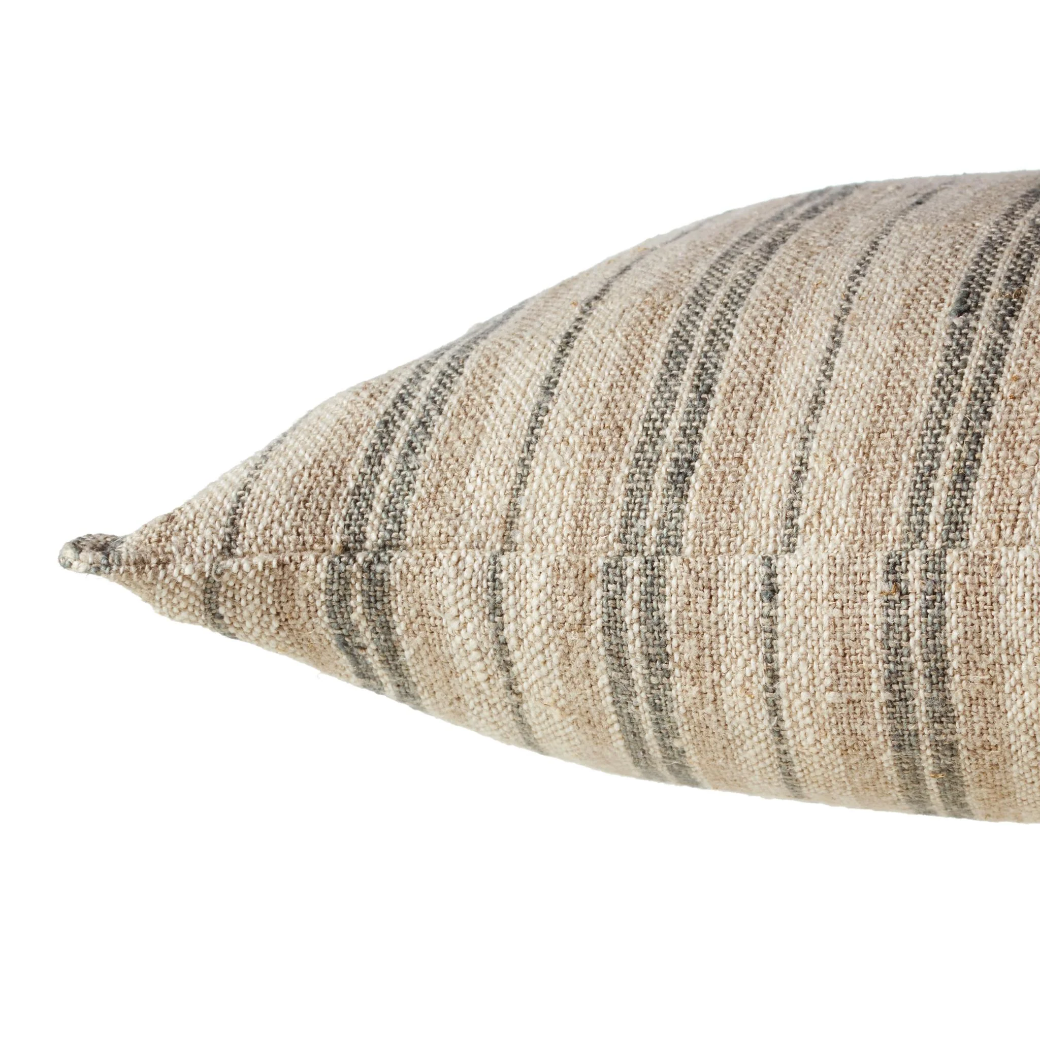 Jaipur Living Tanzy Lucien Stripes Cream / Mint 13" X 21" Pillow Cover - Image 4