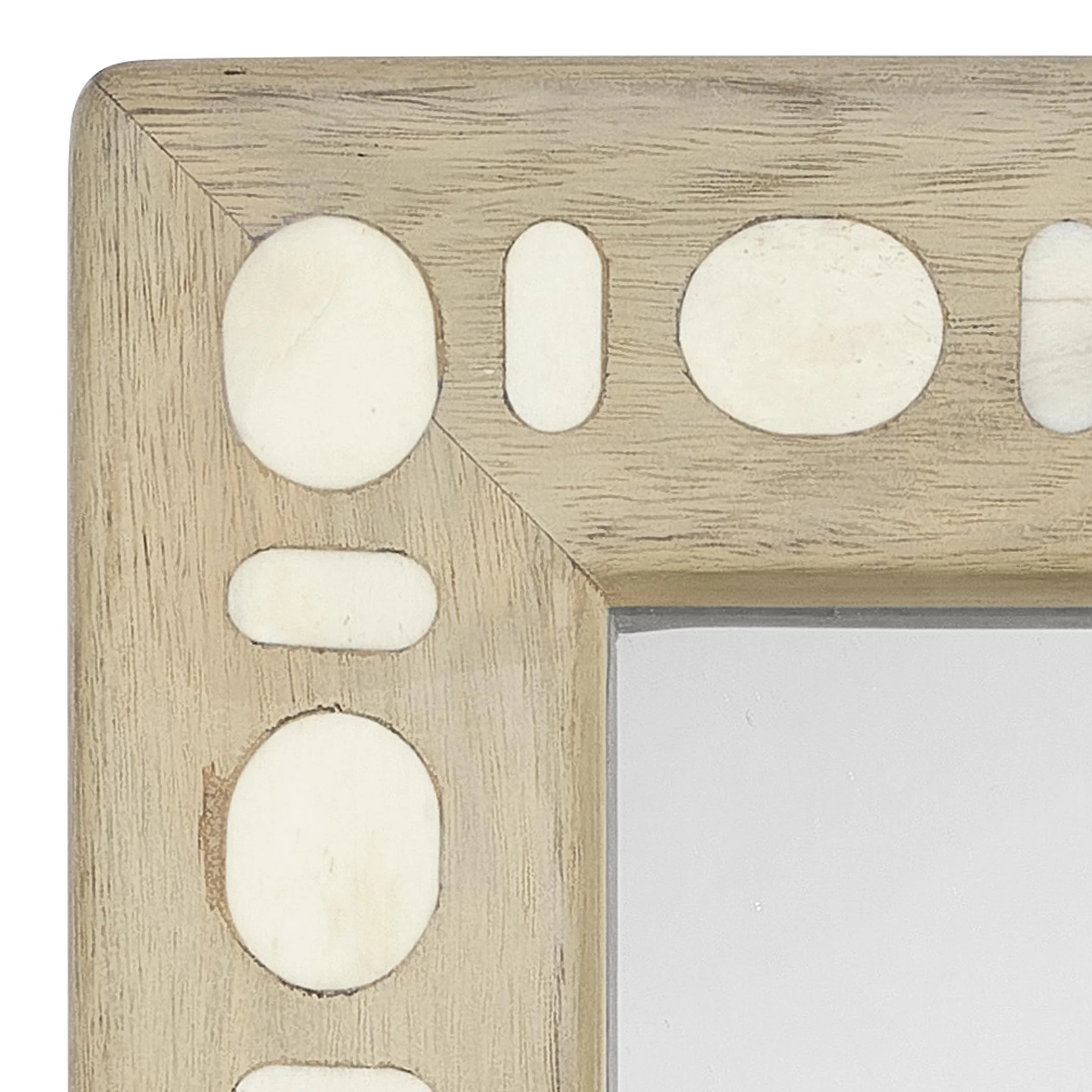 Jamie Young Sama Wood & Bone Inlay Rectangle Wall Mirror - Image 4