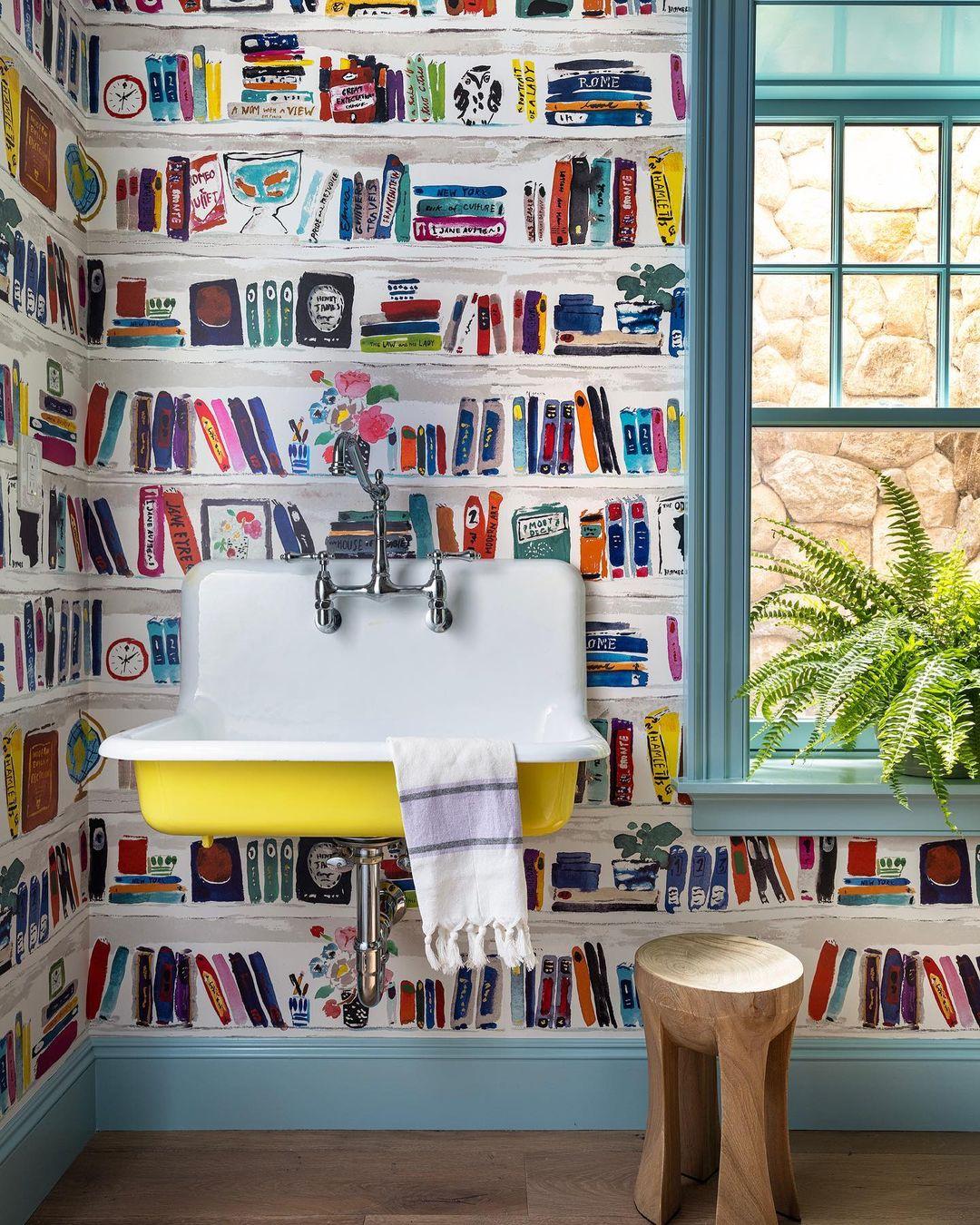 Kravet Bella Books Confetti Wallpaper - Image 3