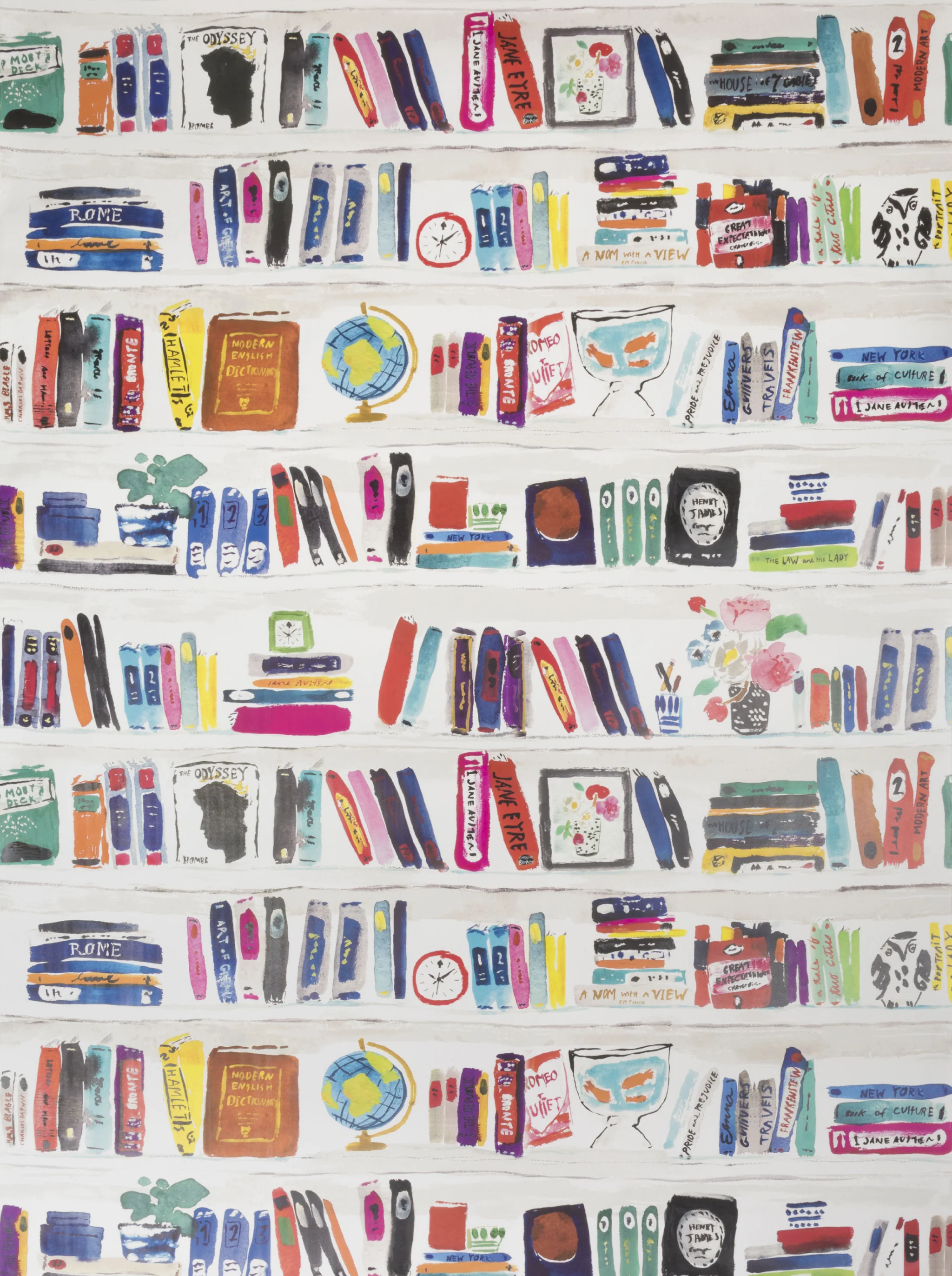 Kravet Bella Books Confetti Wallpaper - Image 4