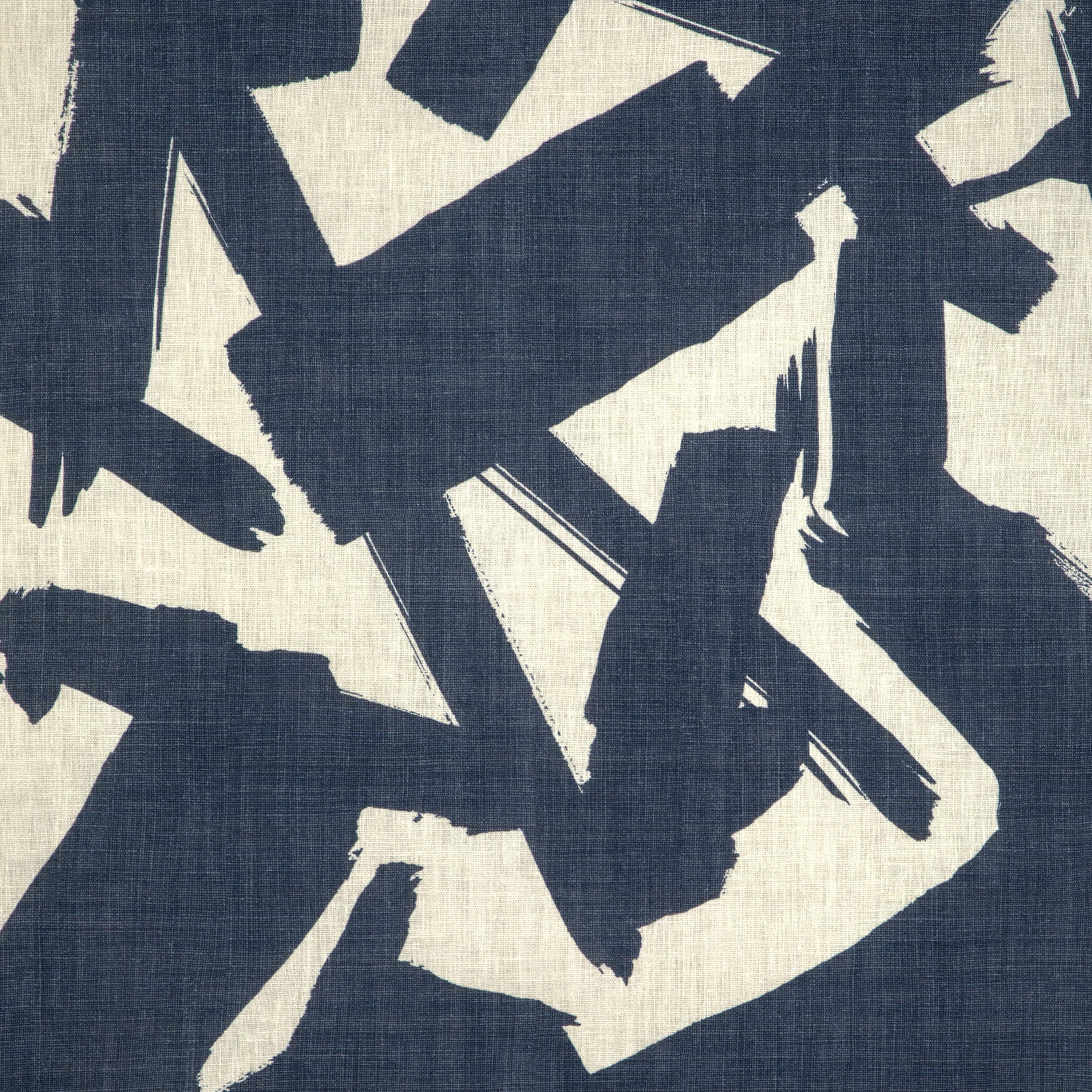 Kravet Bold Lines Indigo Fabric - Image 2