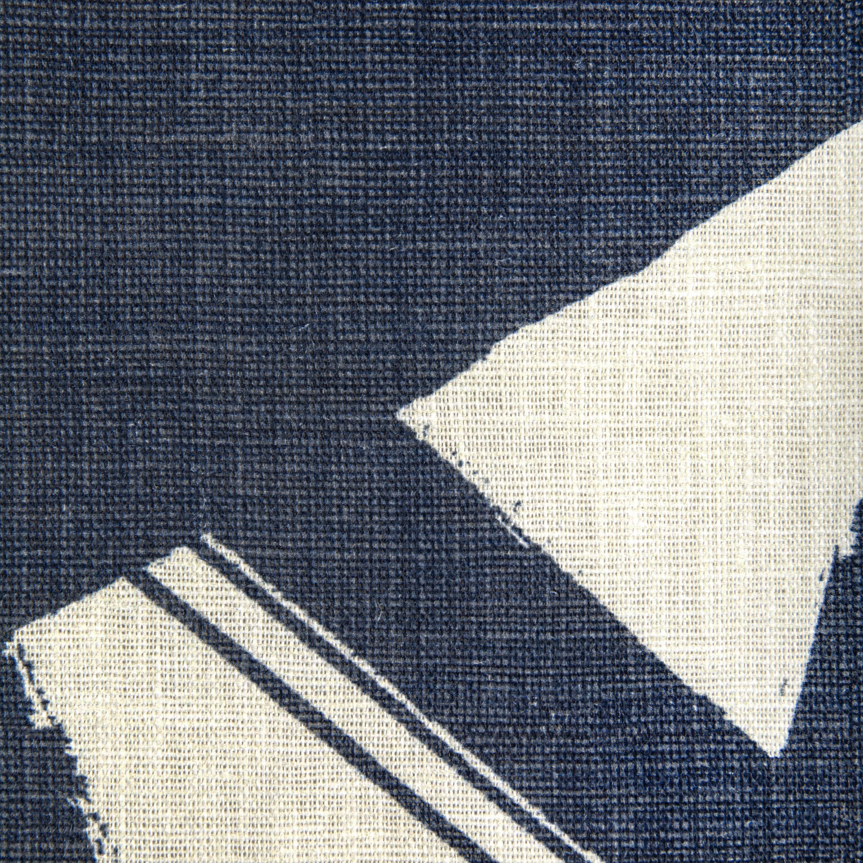 Kravet Bold Lines Indigo Fabric - Image 3