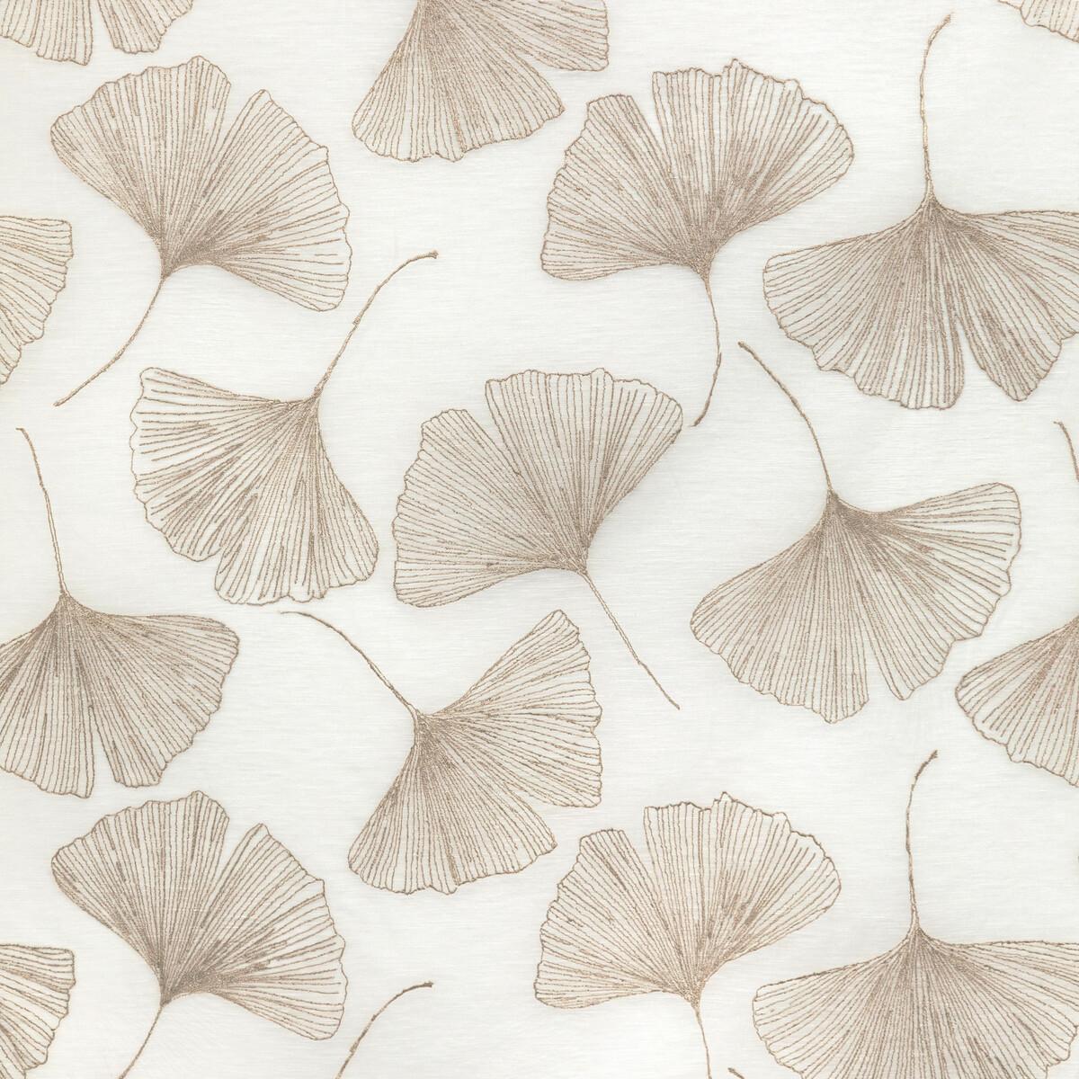 Kravet Gingko Leaf Gold Drapery Fabric - Image 6