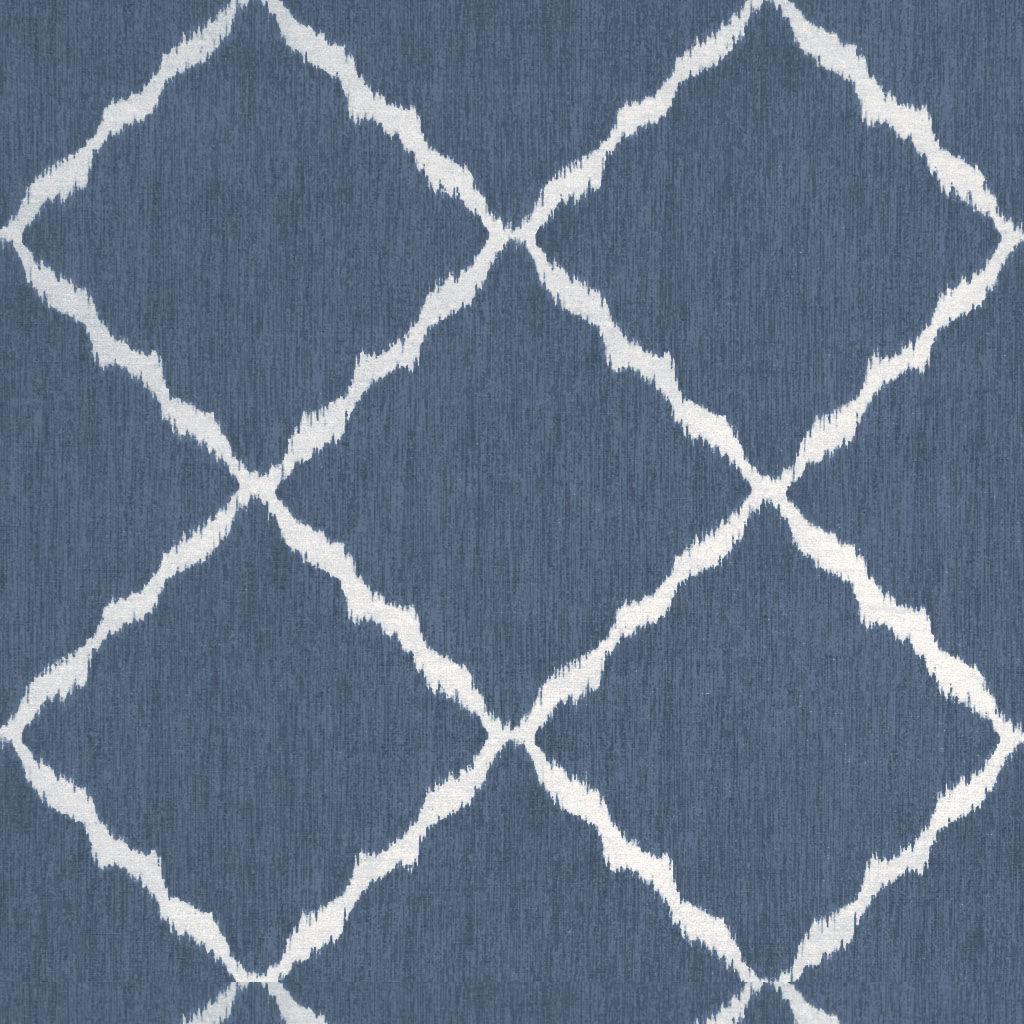 Kravet Ikat Strie Indigo Fabric
