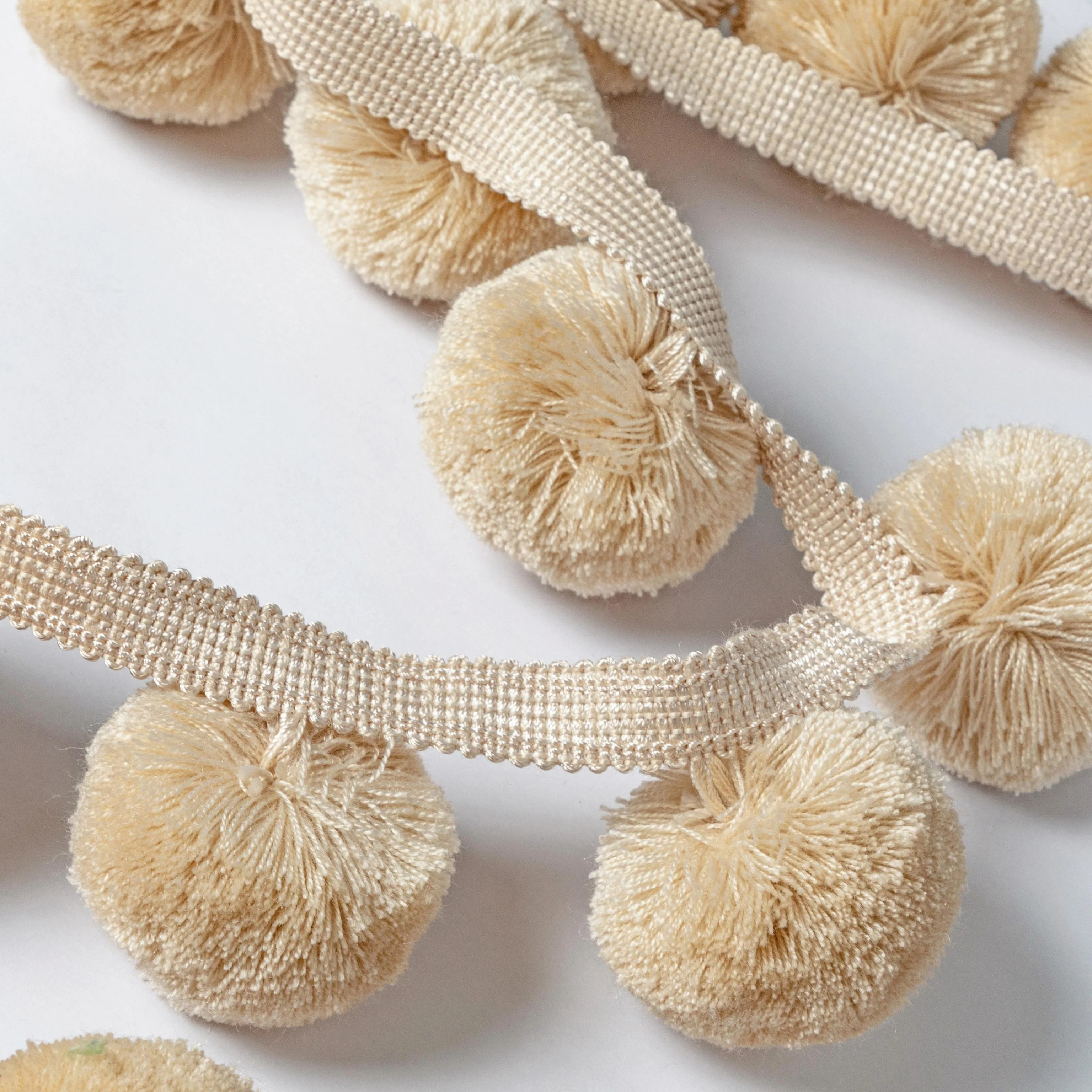 Kravet Jungle Poms Cream Trim - Image 3