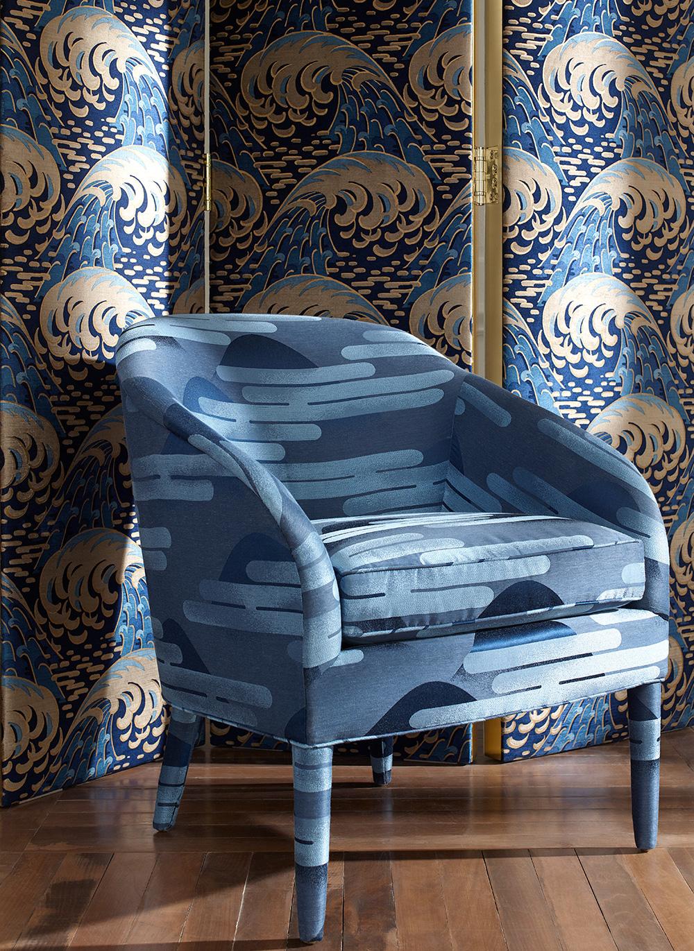 Kravet Kaiyou Indigo Upholstery Fabric - Image 4