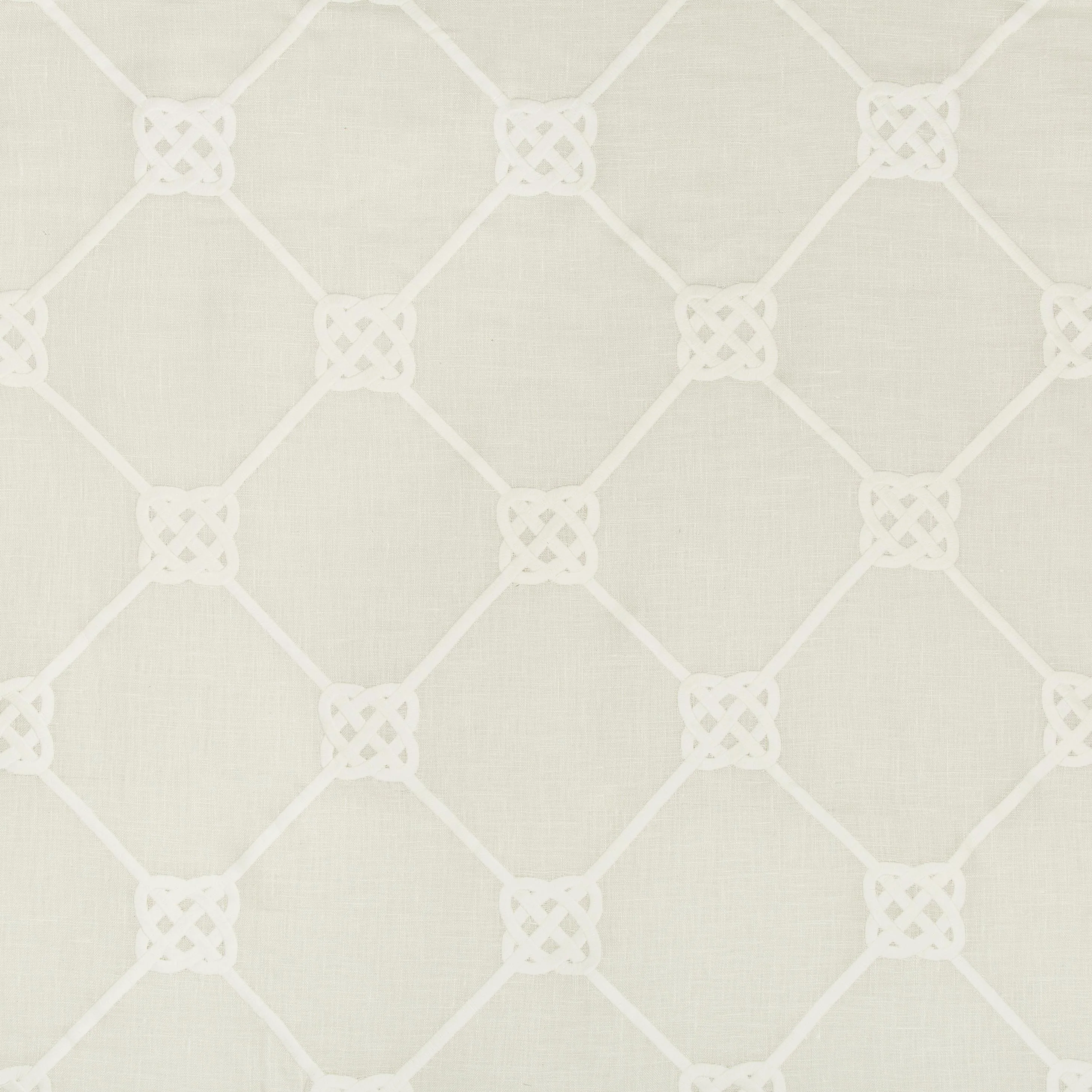 Kravet Knot Sheer Ivory Drapery Fabric - Image 4