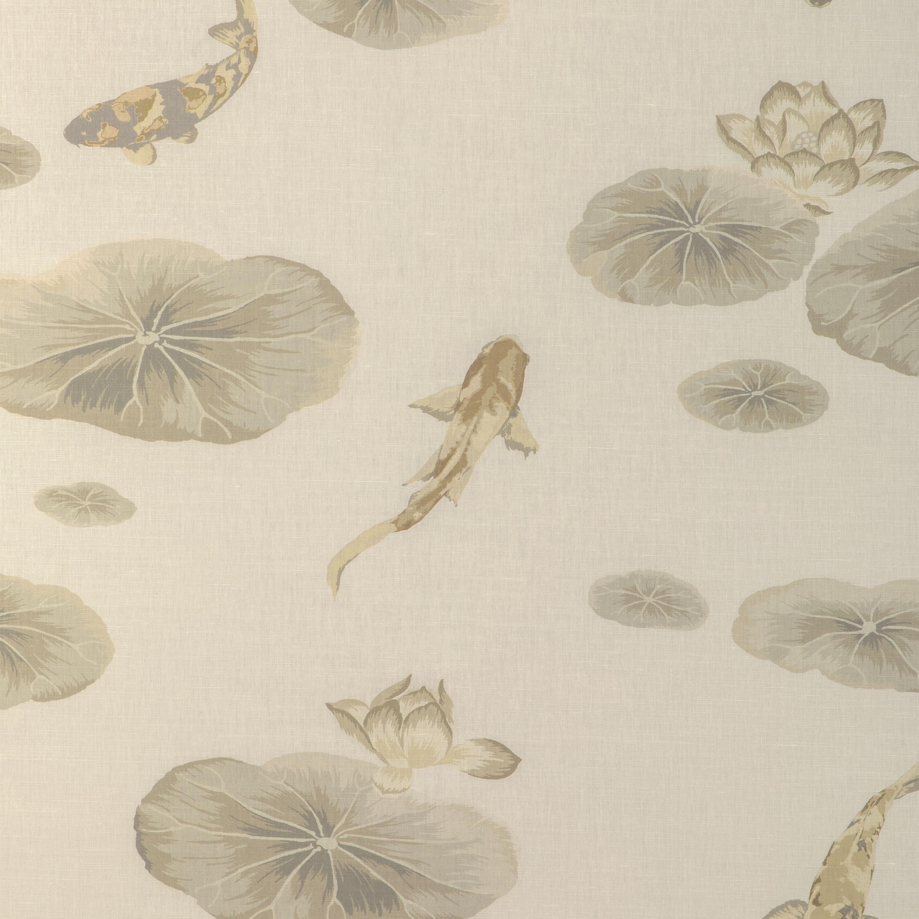 Kravet Lotus Print Sandstone Fabric - Image 2