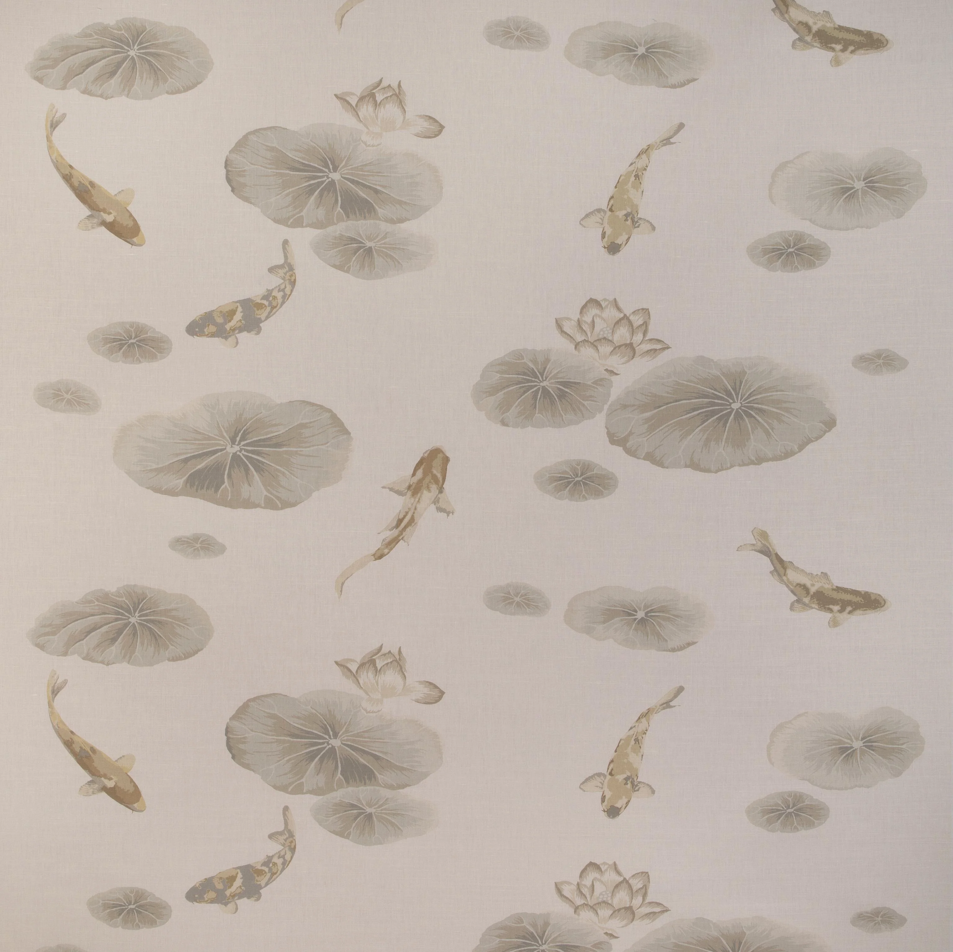 Kravet Lotus Print Sandstone Fabric - Image 5