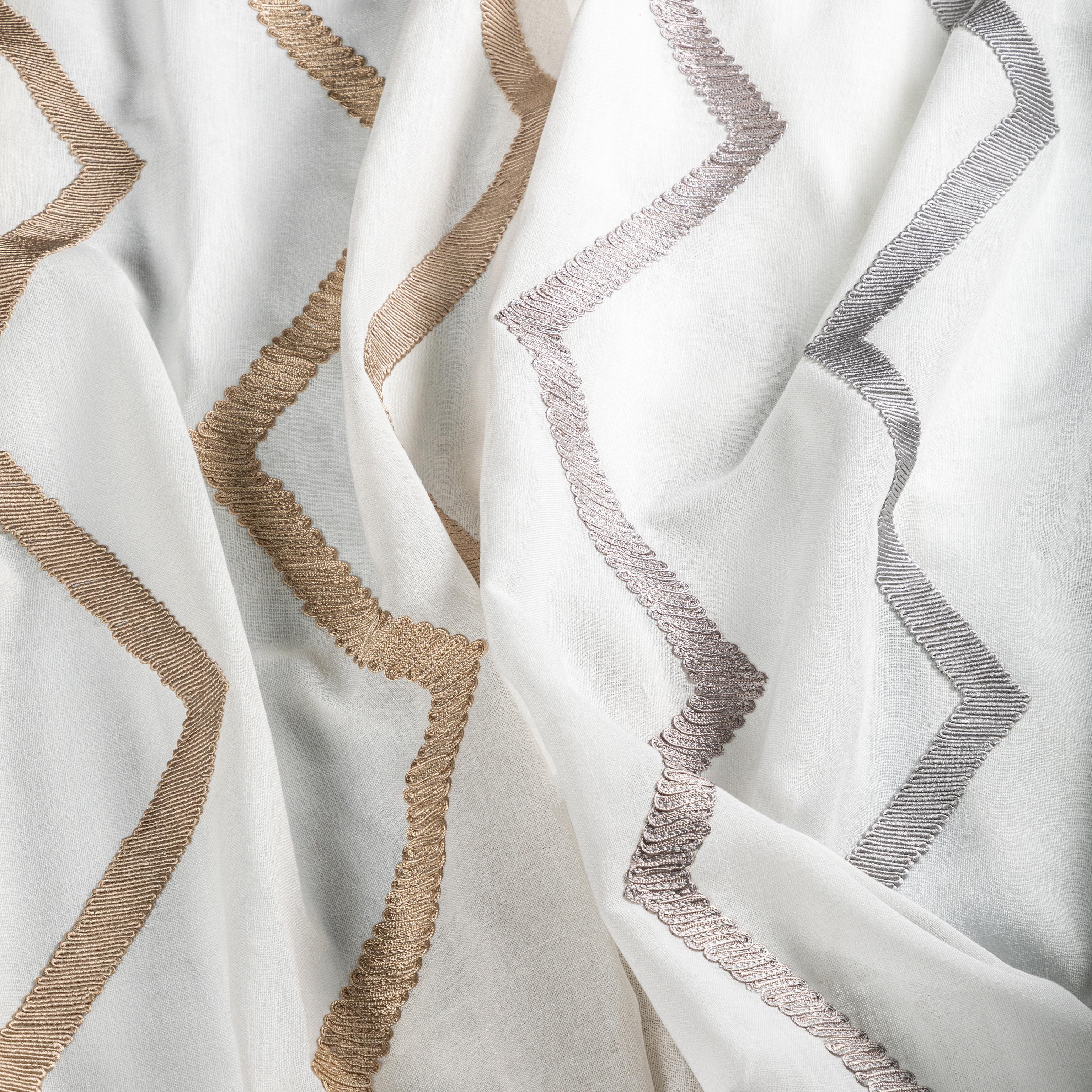 Kravet Ribbon Point Platinum Drapery Fabric - Image 6