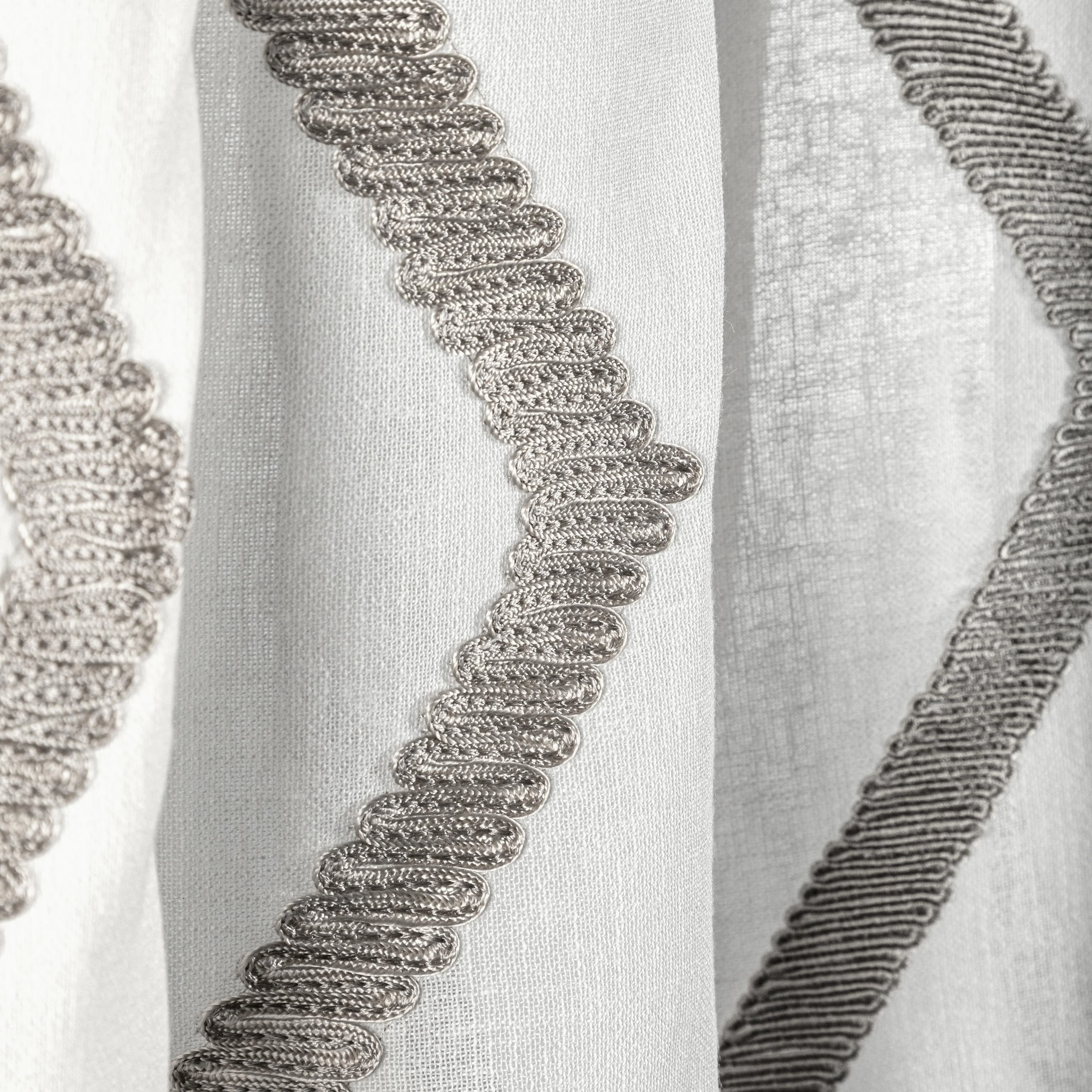 Kravet Ribbon Point Platinum Drapery Fabric - Image 8