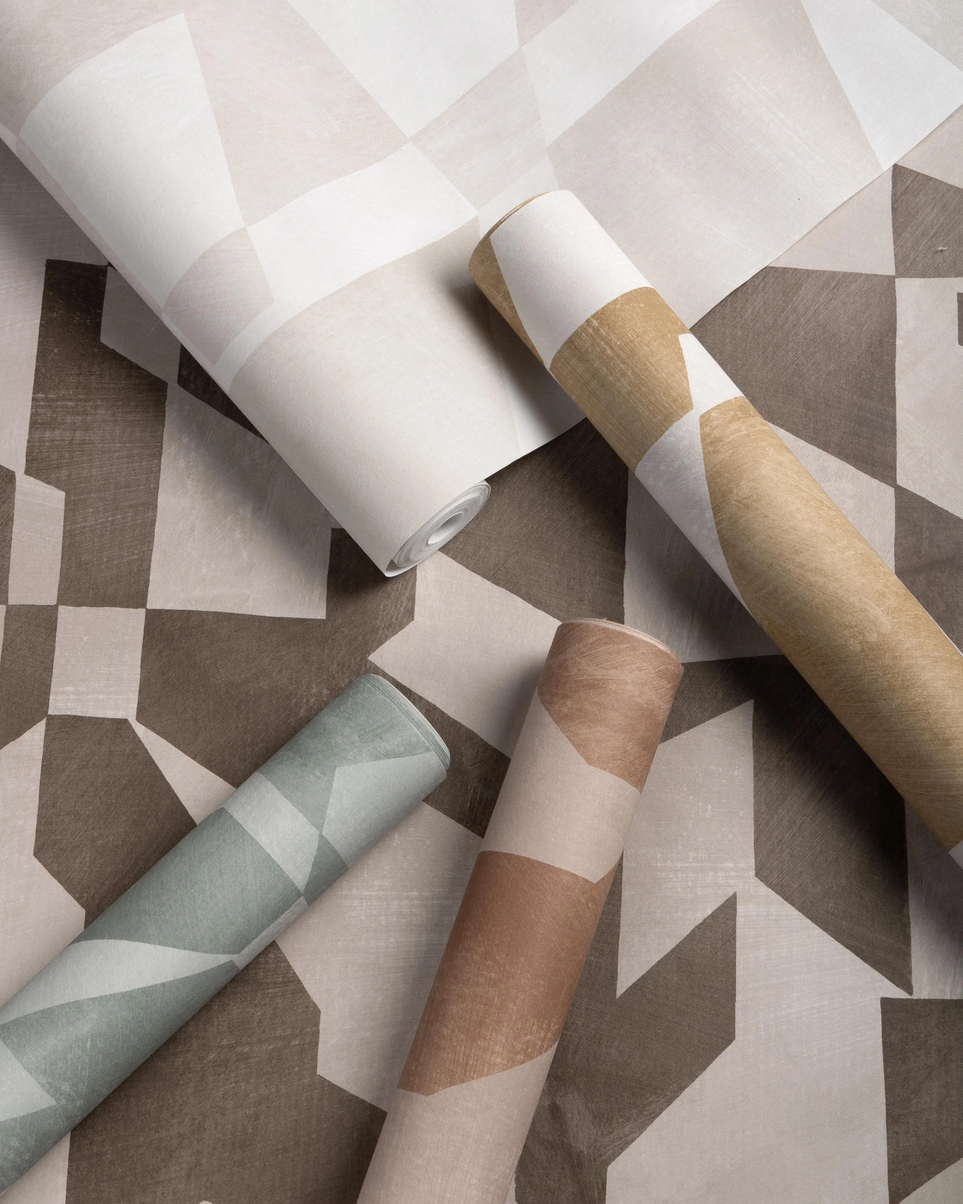 Kravet Shape Shifter Truffle Wallpaper - Image 6