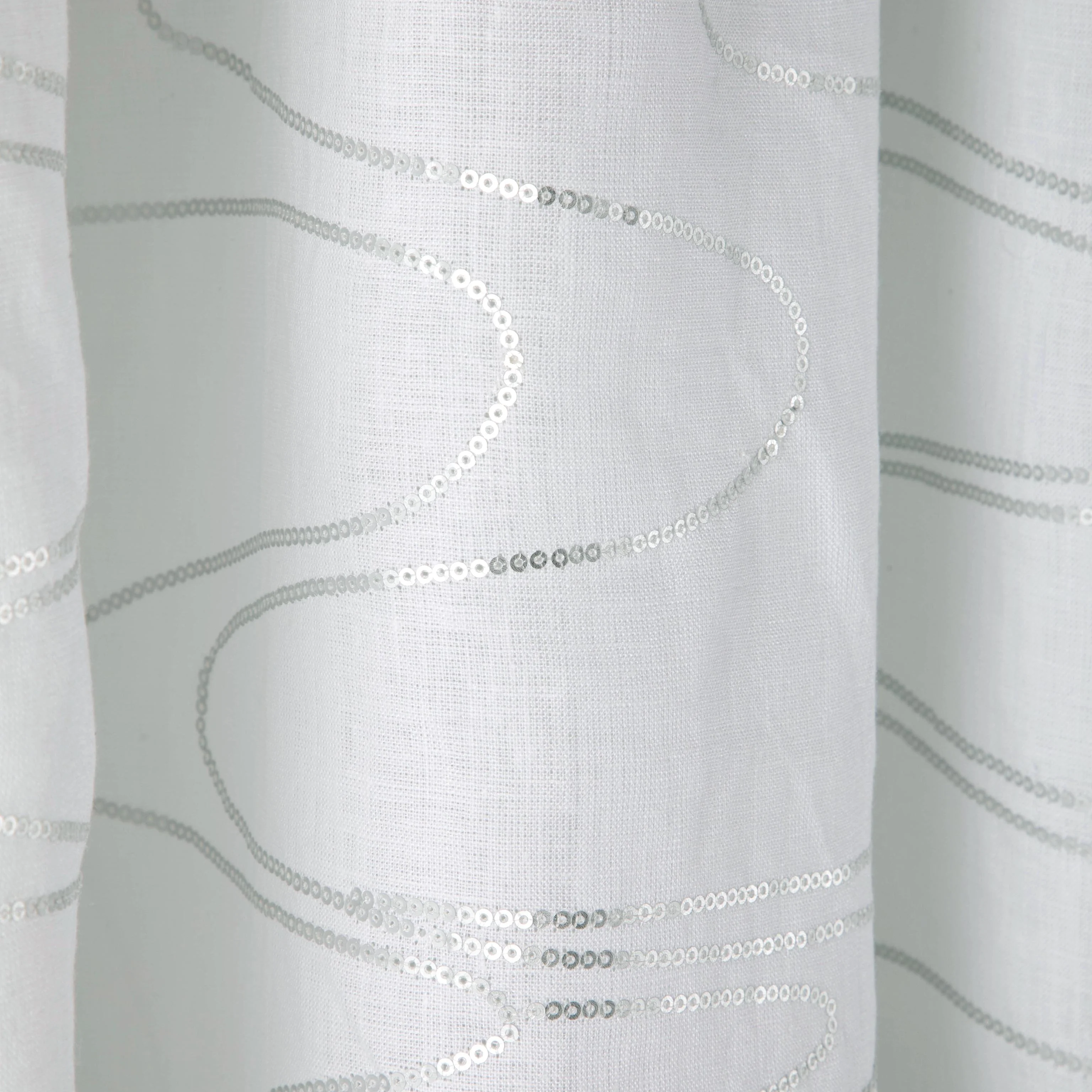 Kravet Undulating Wave Silver Drapery Fabric - Image 5
