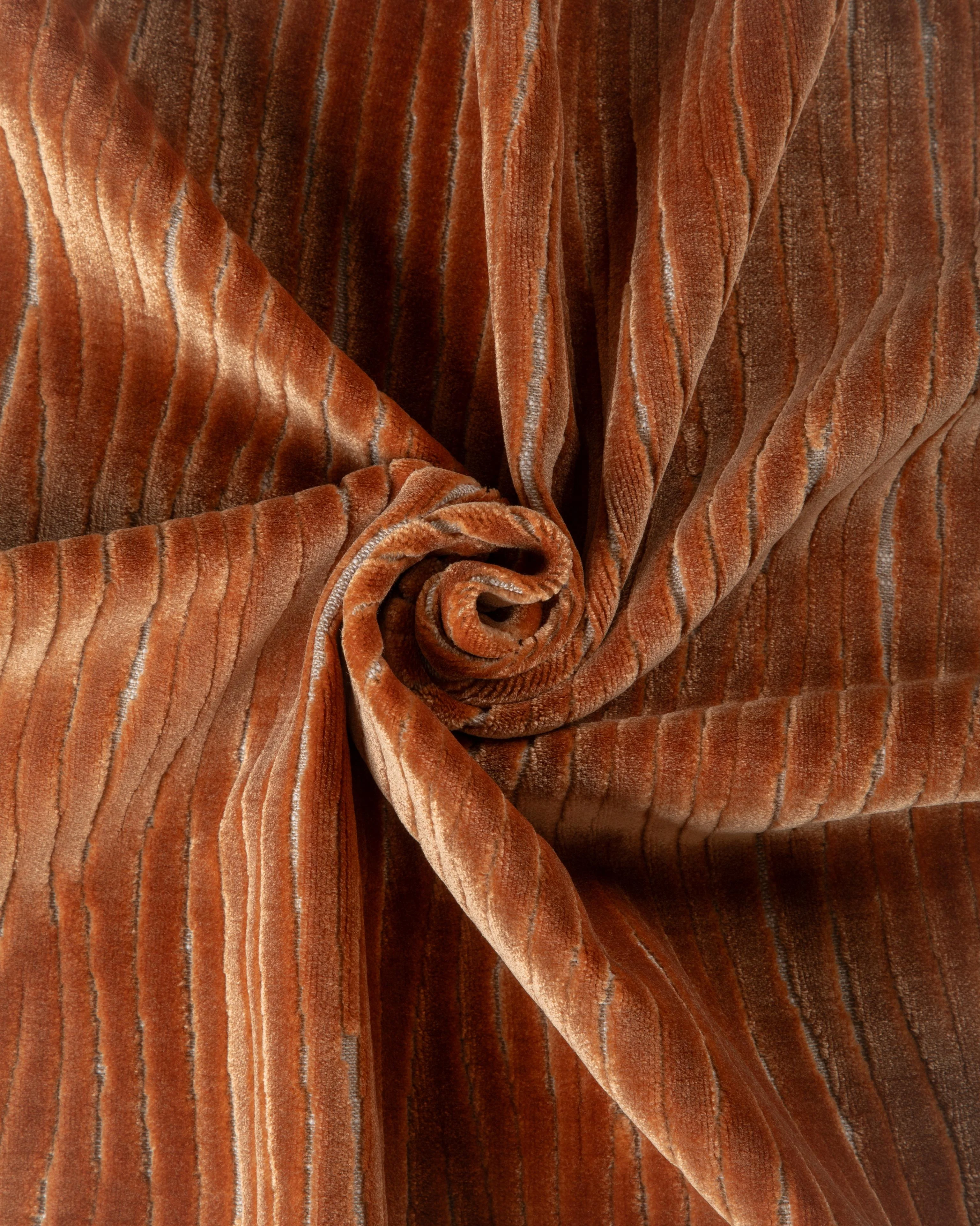 Kravet Wave Motion Terracotta Upholstery Fabric - Image 4