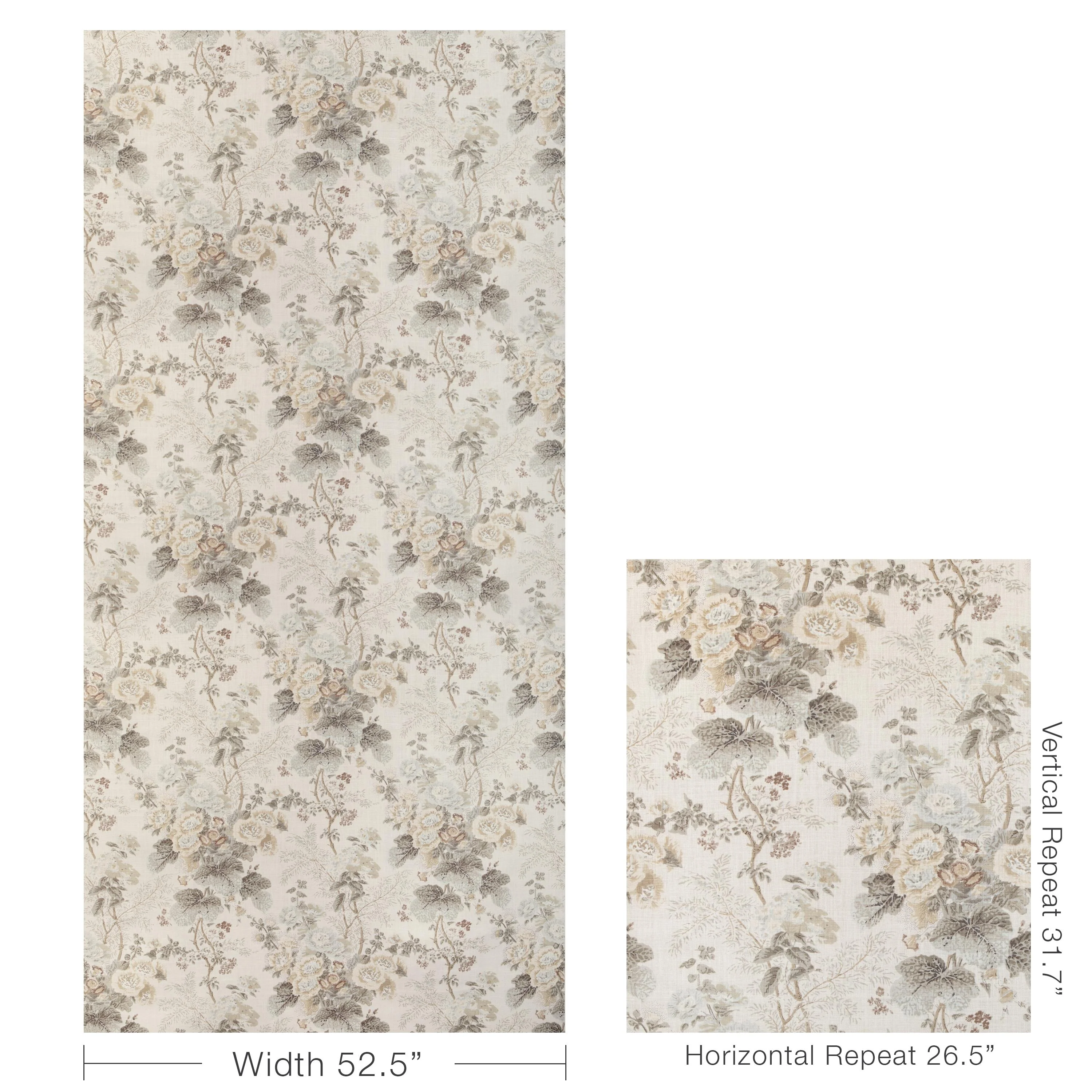 Lee Jofa Althea Linen Stone Fabric - Image 5