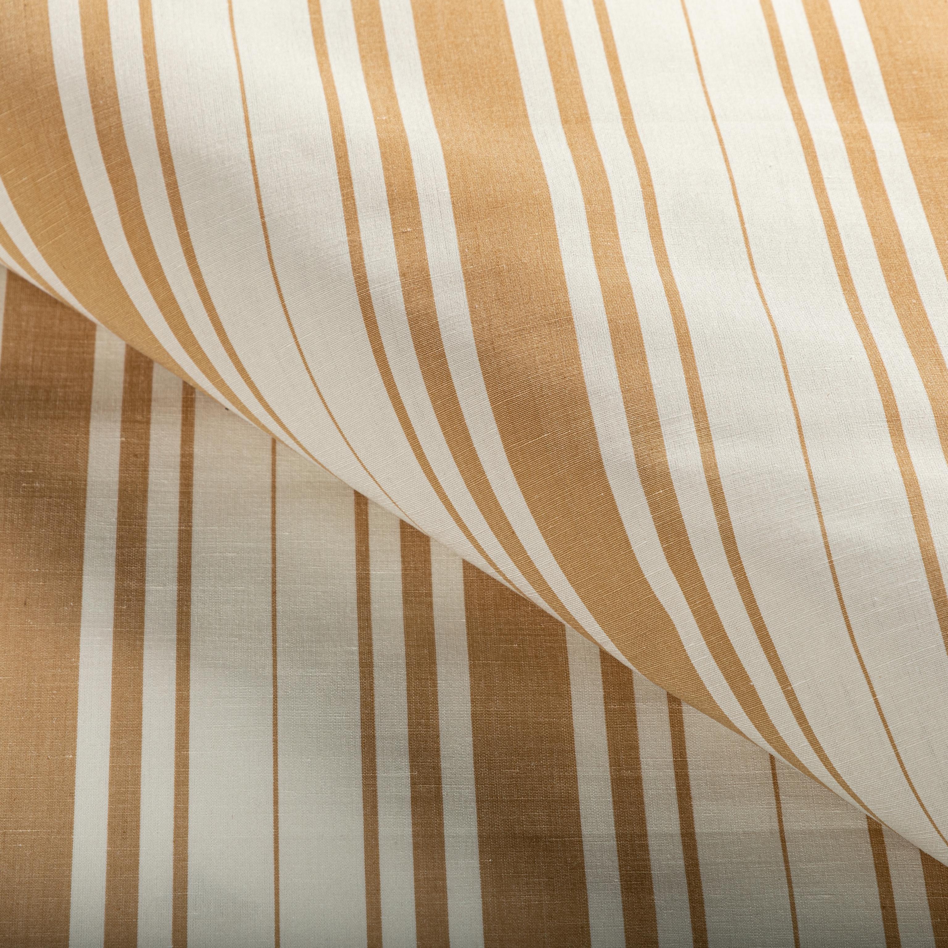 Lee Jofa Baldwin Stripe Saffron Fabric - Image 4