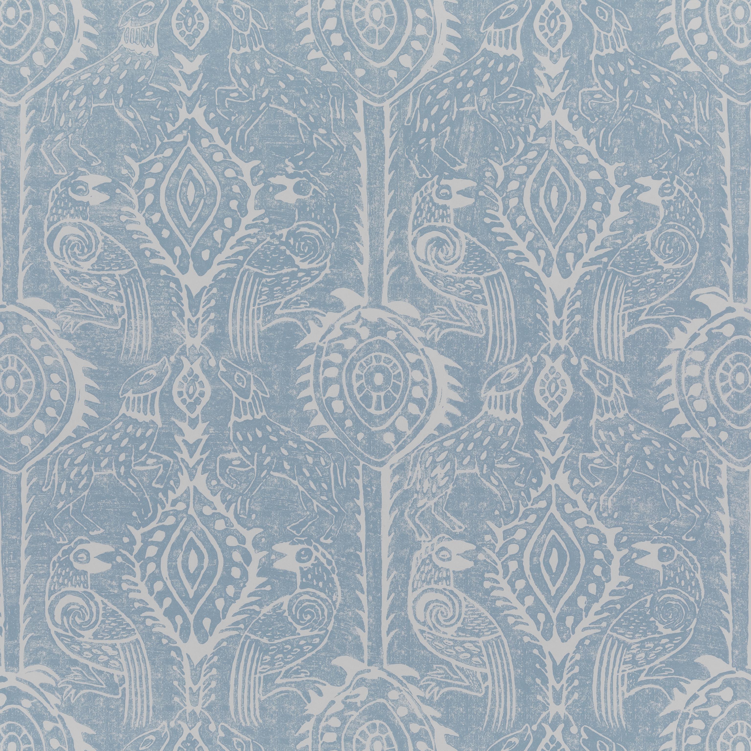 Lee Jofa Beasties Blue Wallpaper - Image 2