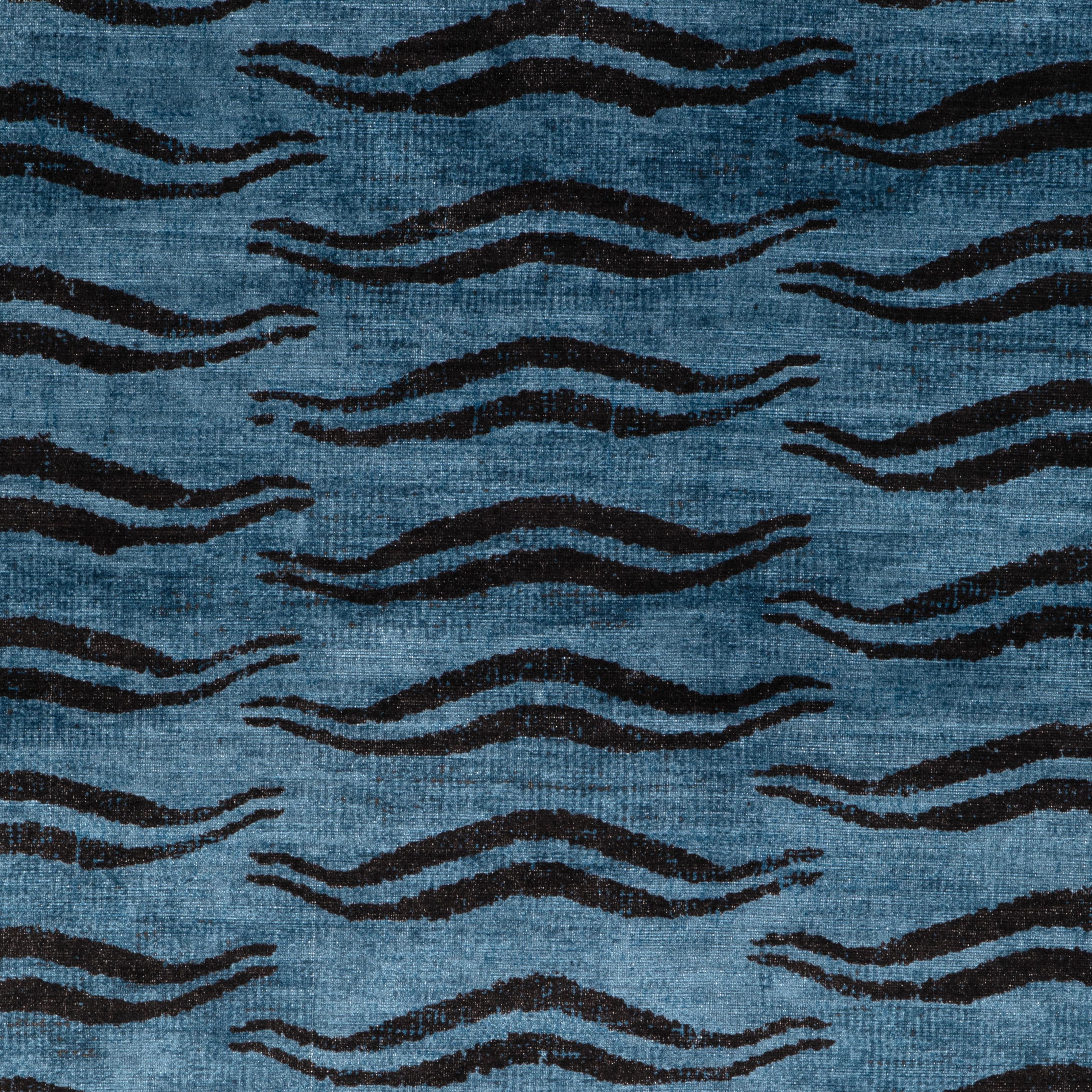 Lee Jofa Beckett Velvet Azure Upholstery Fabric - Image 2
