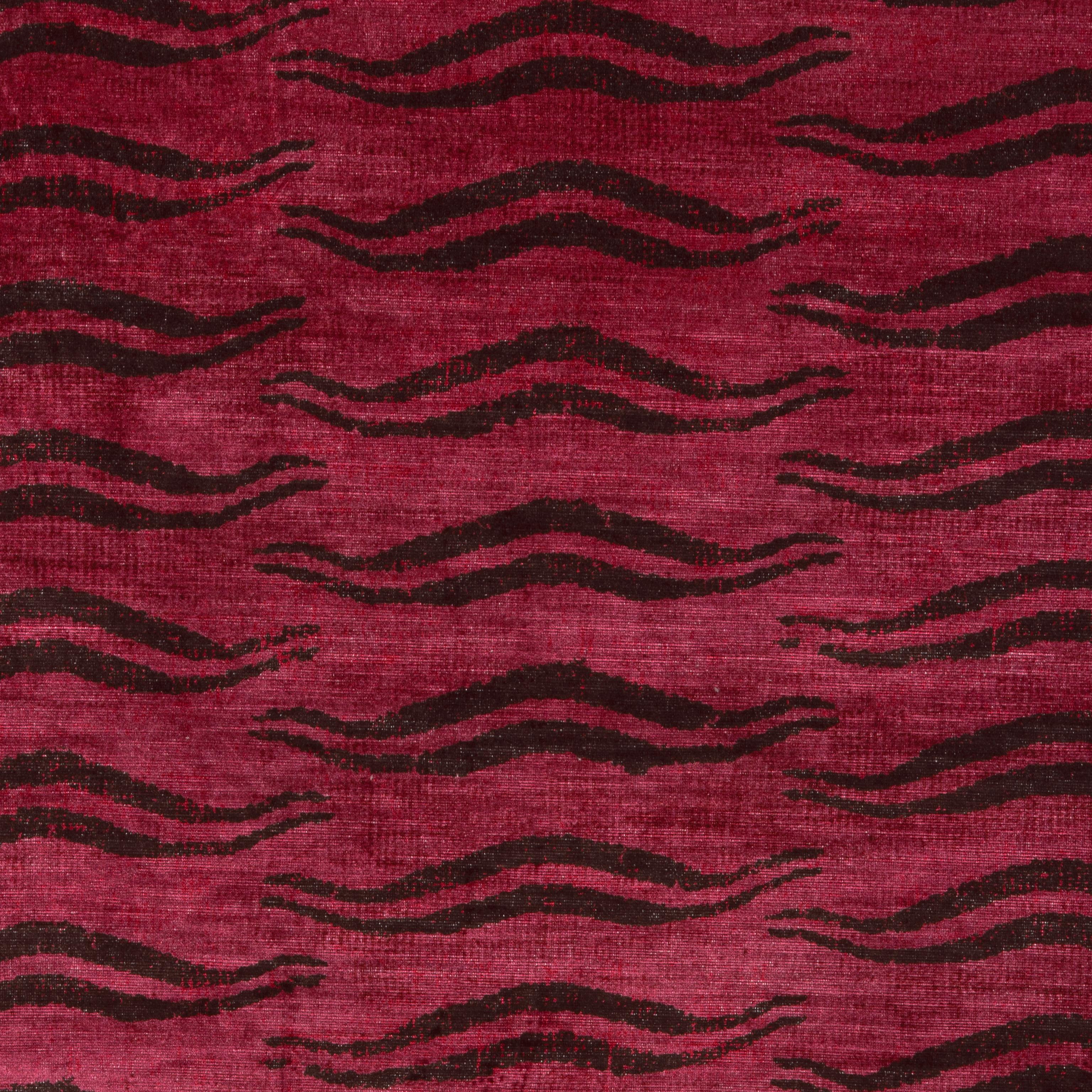 Lee Jofa Beckett Velvet Garnet Upholstery Fabric - Image 2