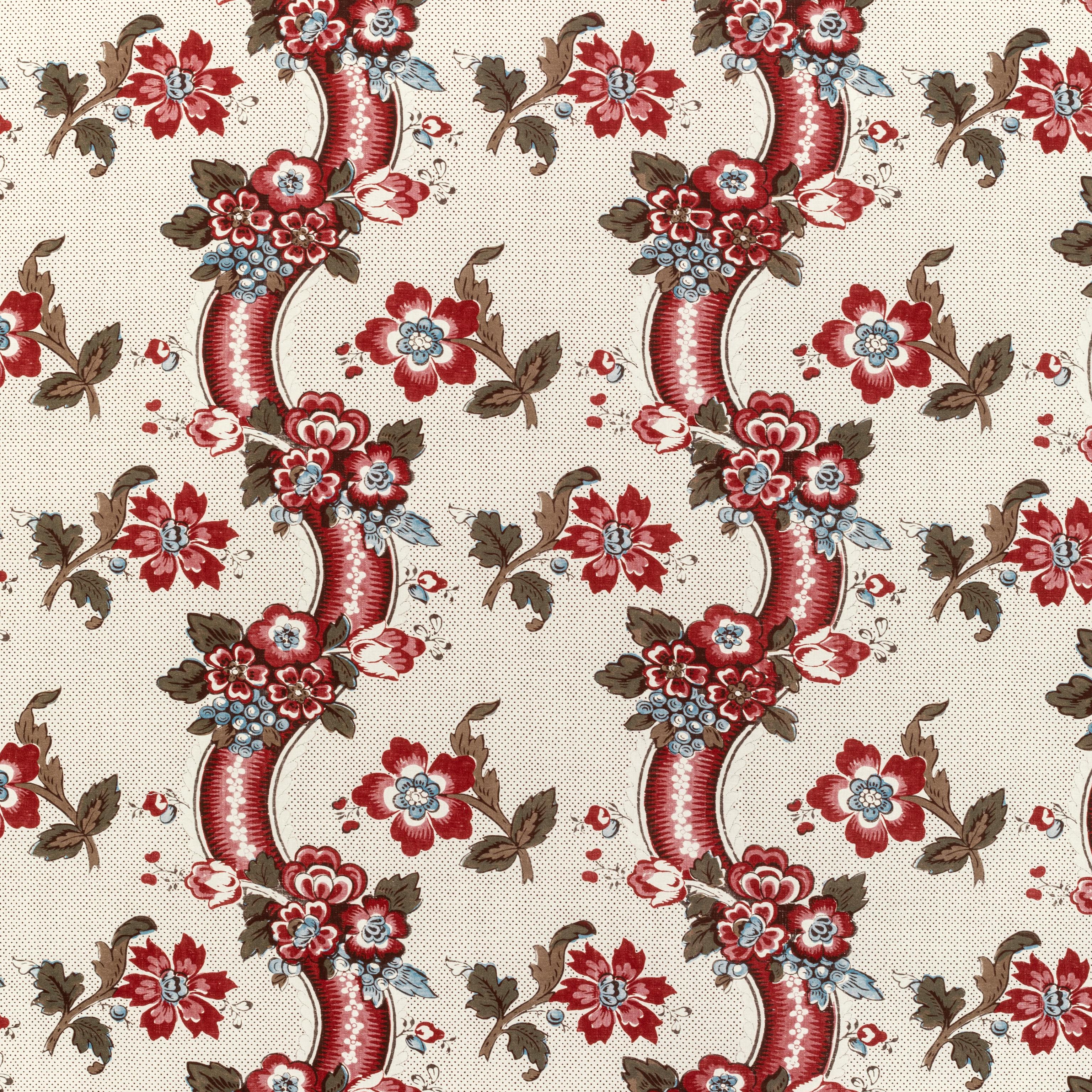 Lee Jofa Benday Print Red/Blue Fabric - Image 2