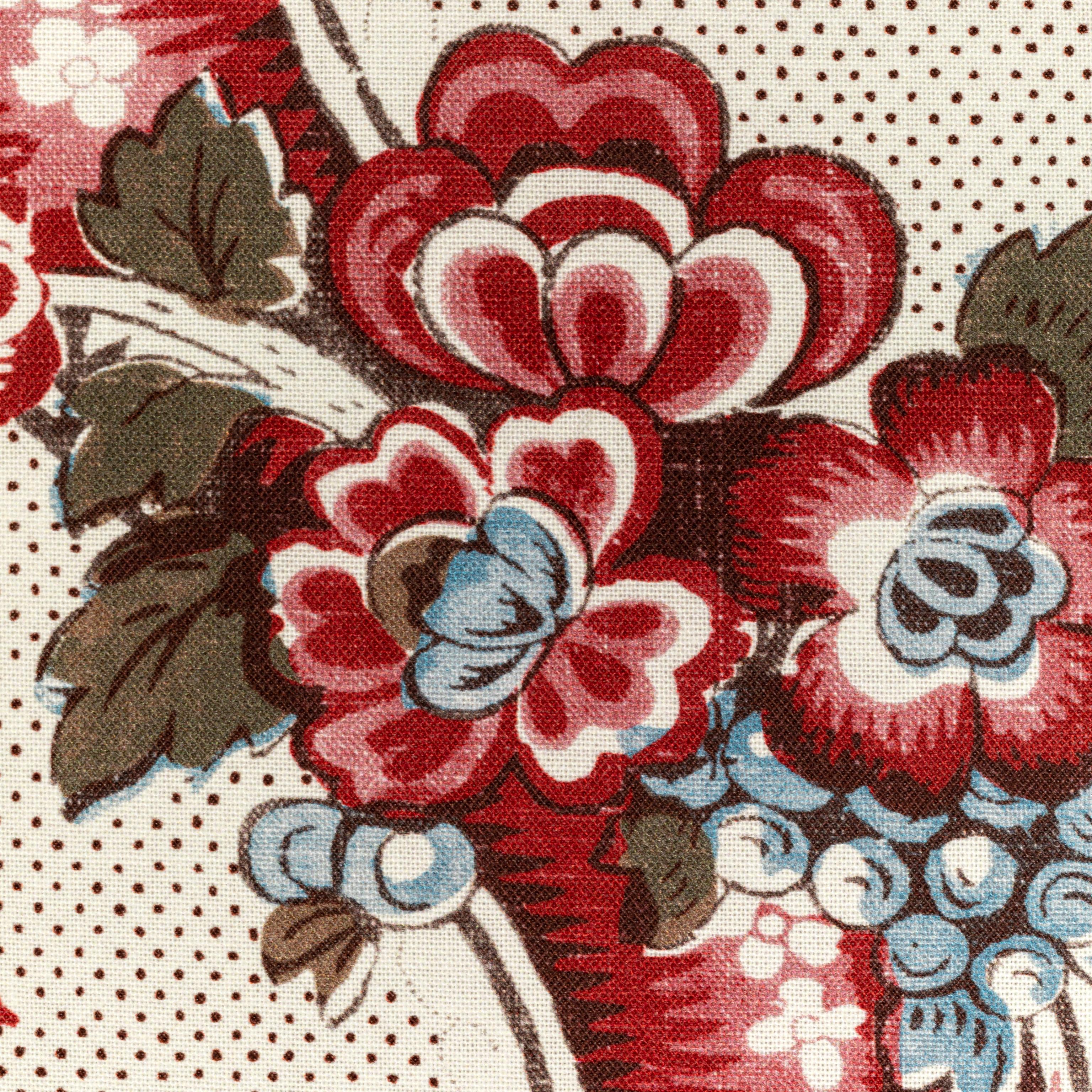 Lee Jofa Benday Print Red/Blue Fabric - Image 3