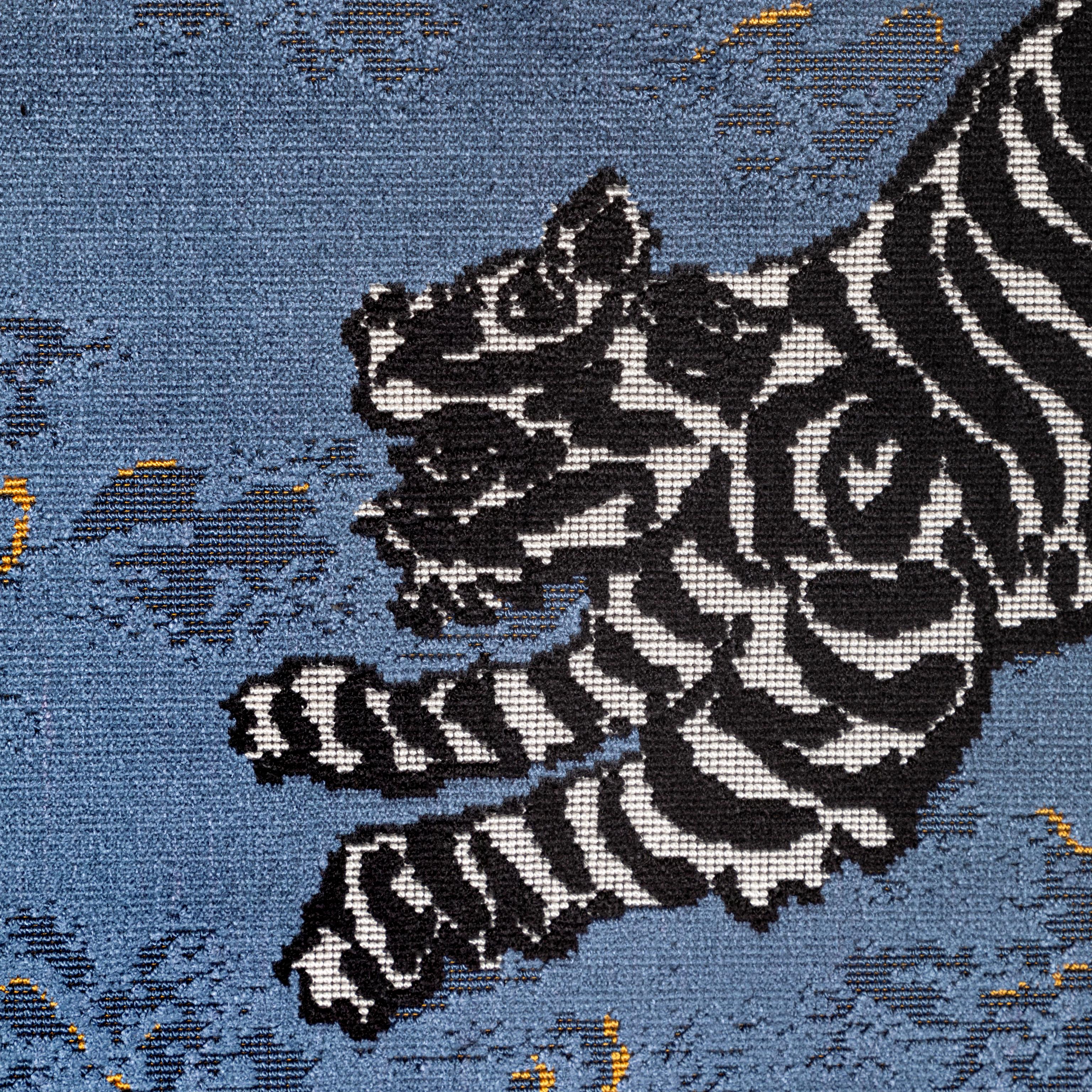 Lee Jofa Bongol Velvet Sapphire Upholstery Fabric - Image 3