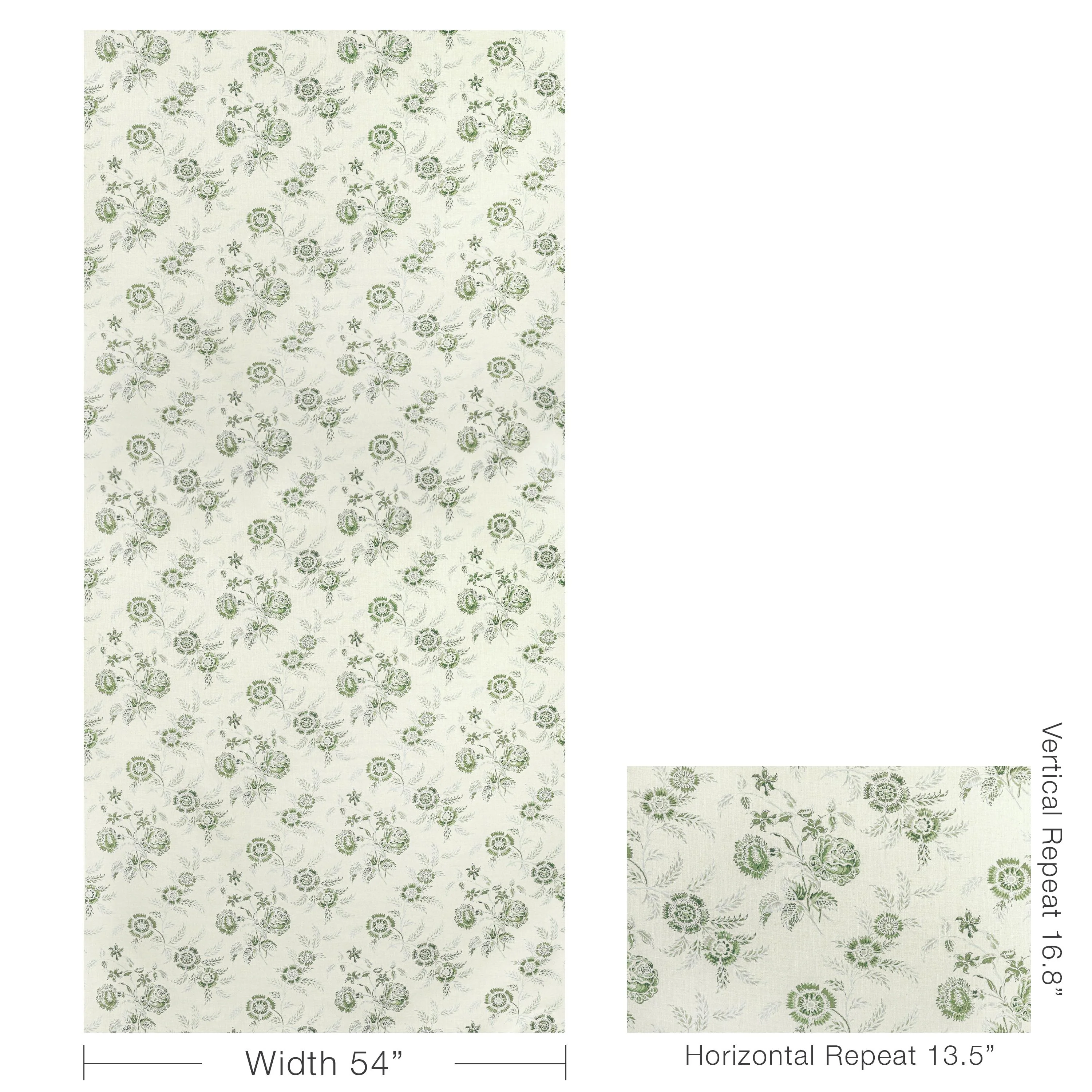 Lee Jofa Boutique Floral Celery Fabric - Image 4