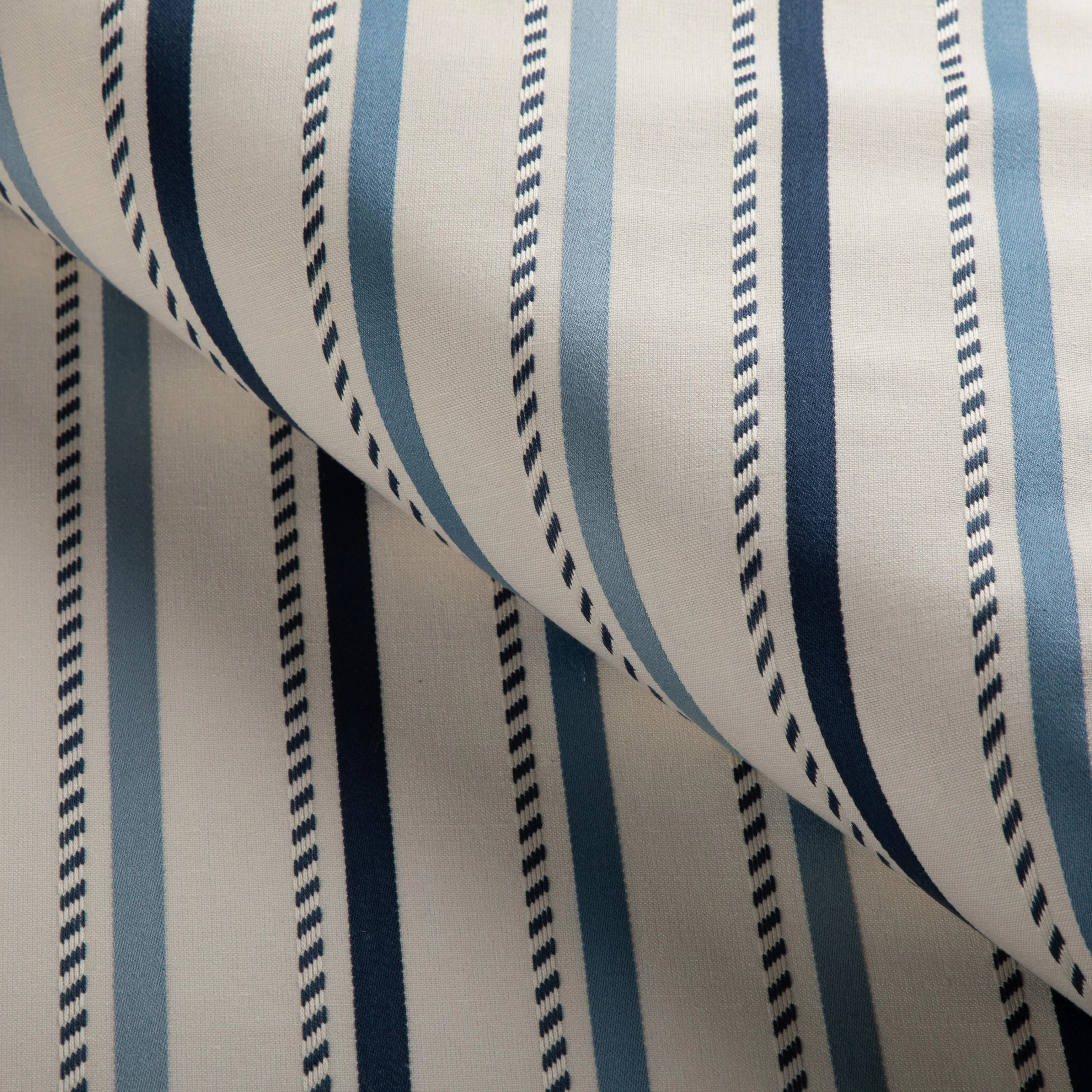 Lee Jofa Buxton Stripe Navy/Sky Fabric - Image 4