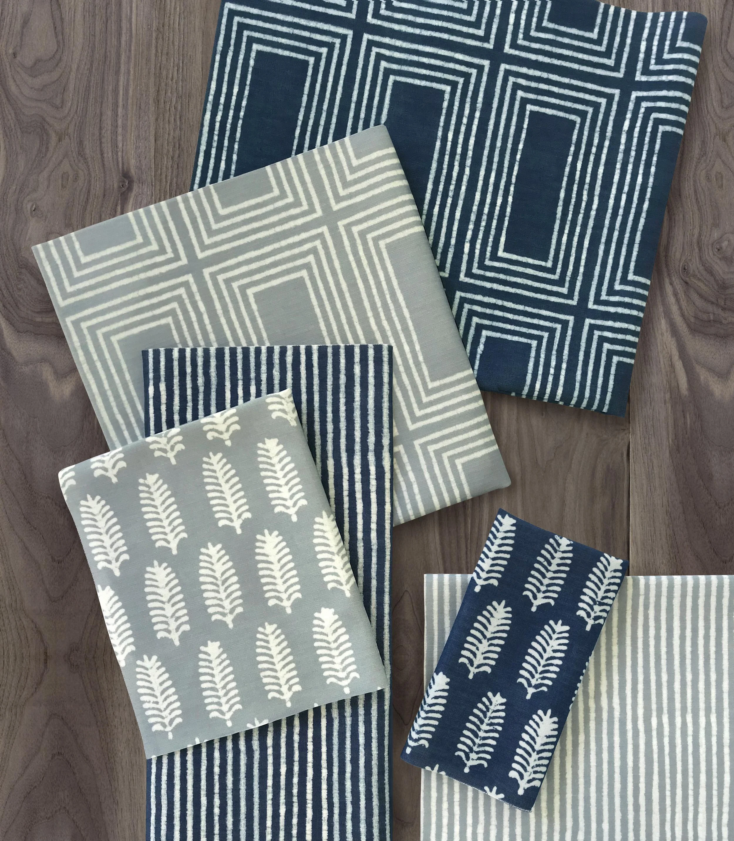 Lee Jofa Cadre Indigo Fabric - Image 5