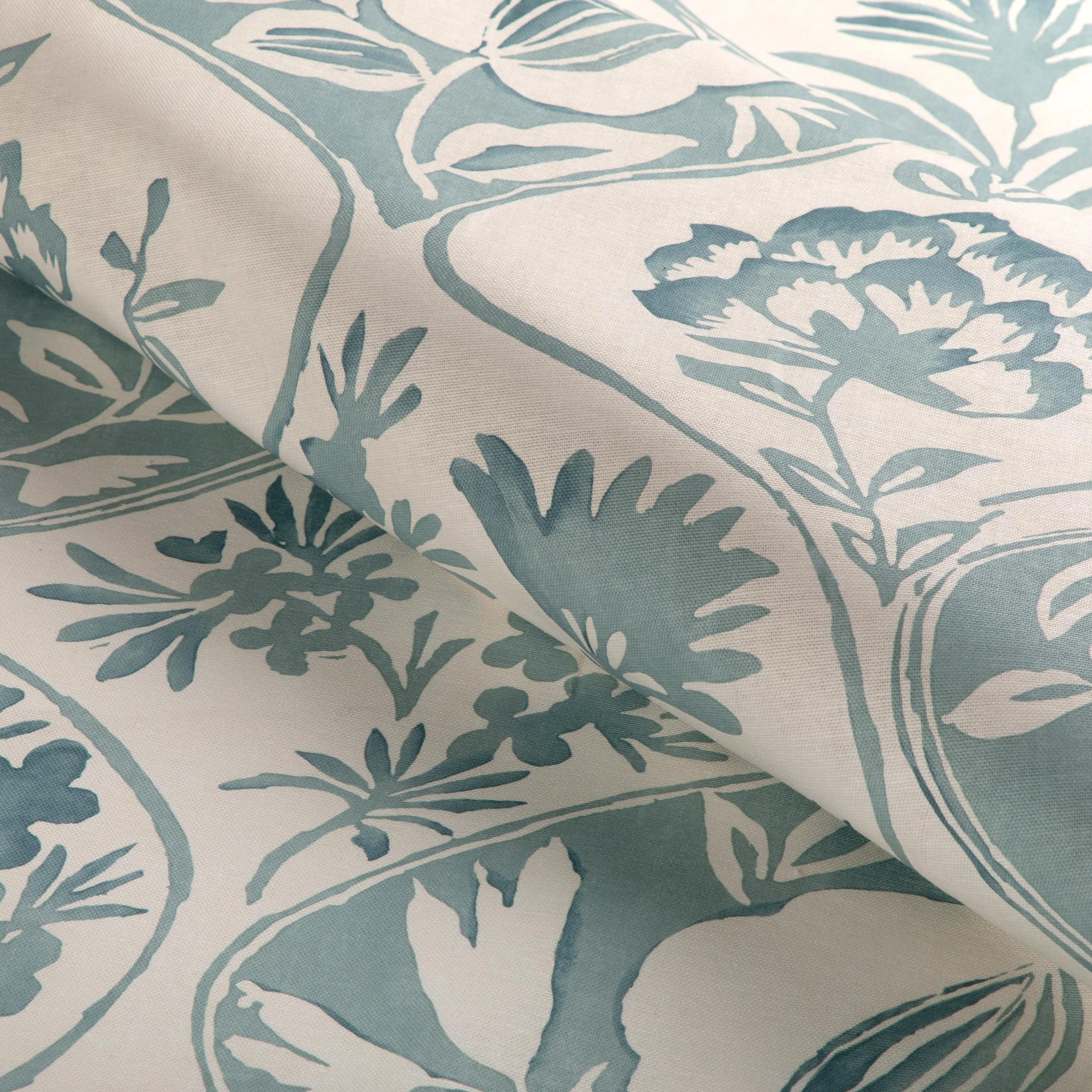 Lee Jofa Calathea Print Aqua Fabric - Image 4